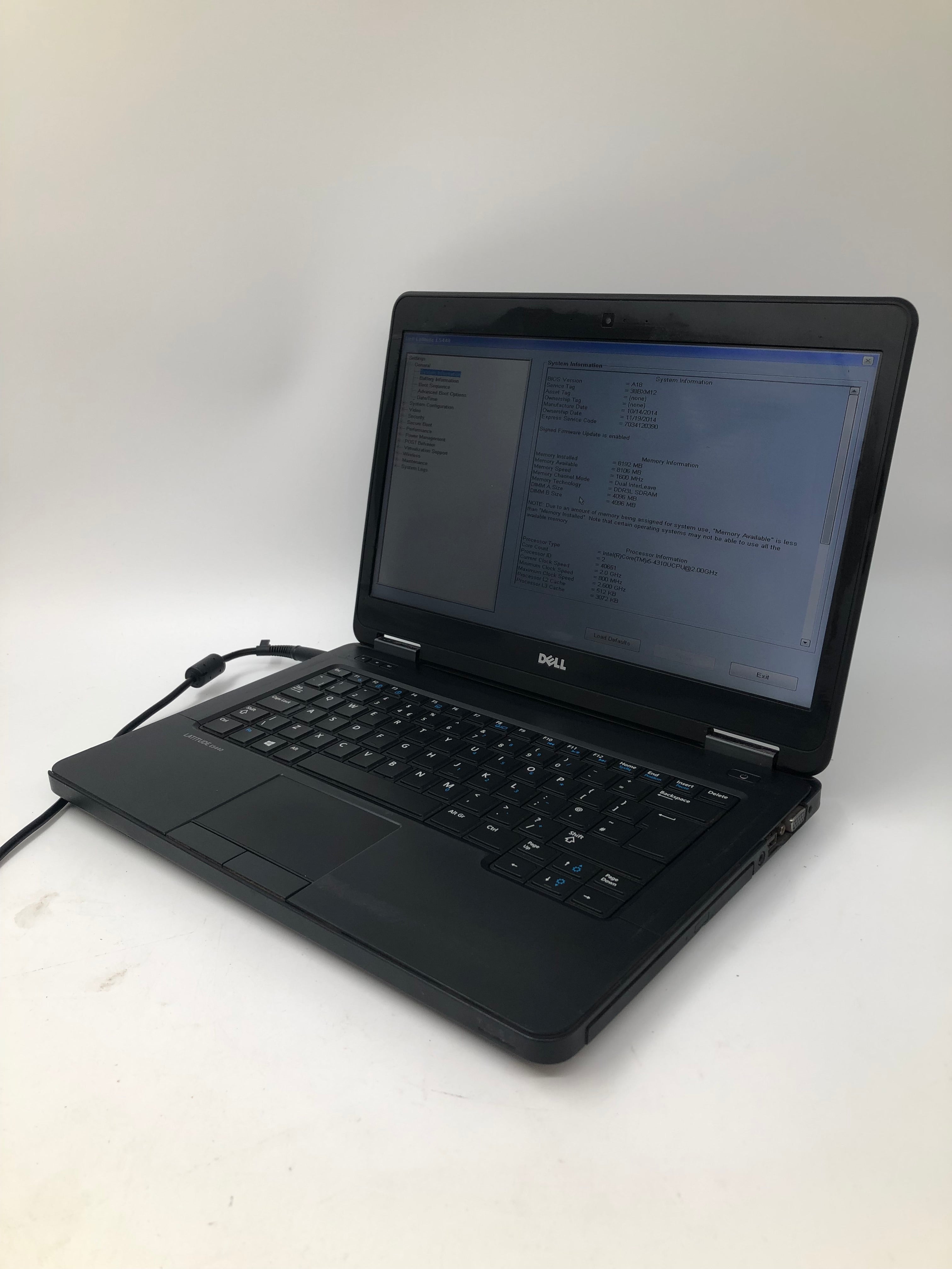 Dell Laptop Latitude E5440 14" Screen i5 4th Gen 8GB RAM No SSD No OS *Spares*