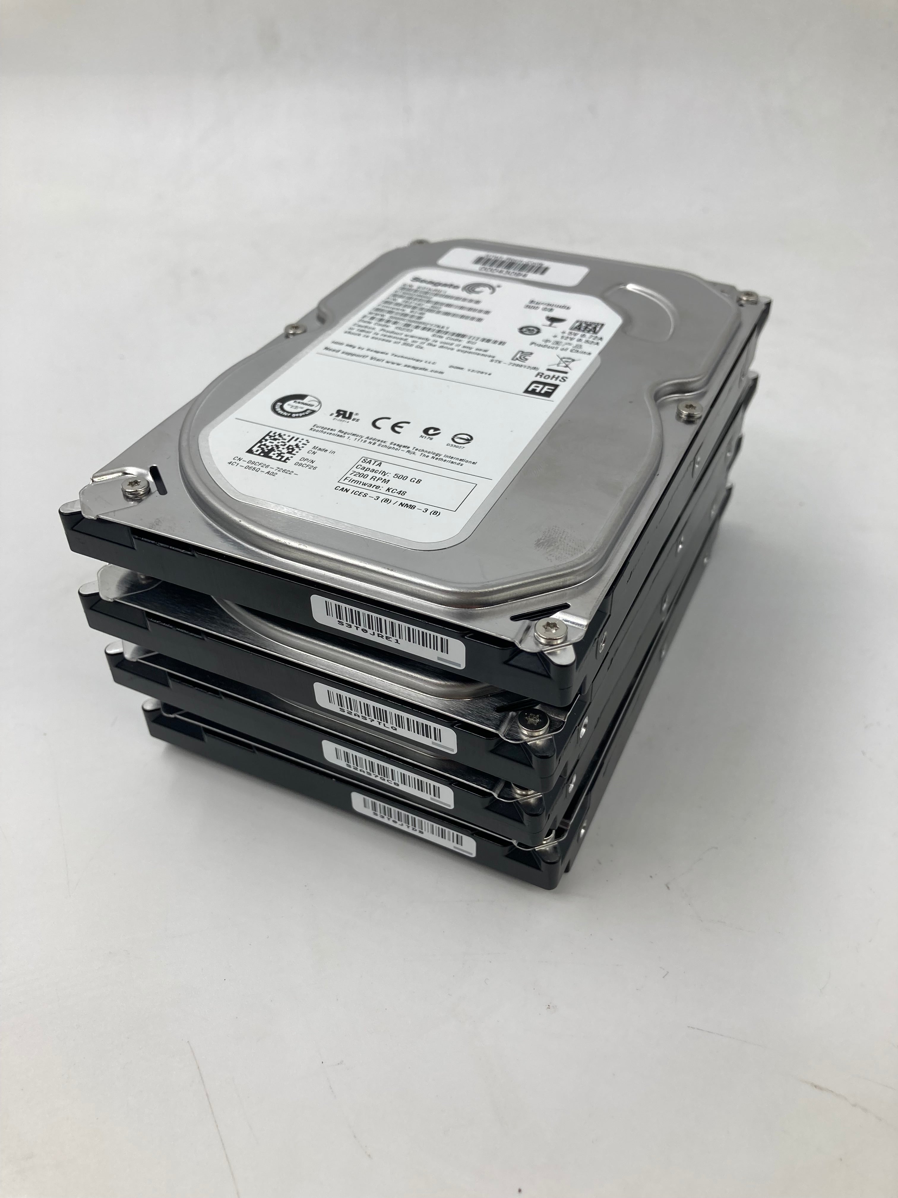 Batch of 4 SeaGate 3.5" SATA 500GB Hard Disk Drives 7.2K RPM
