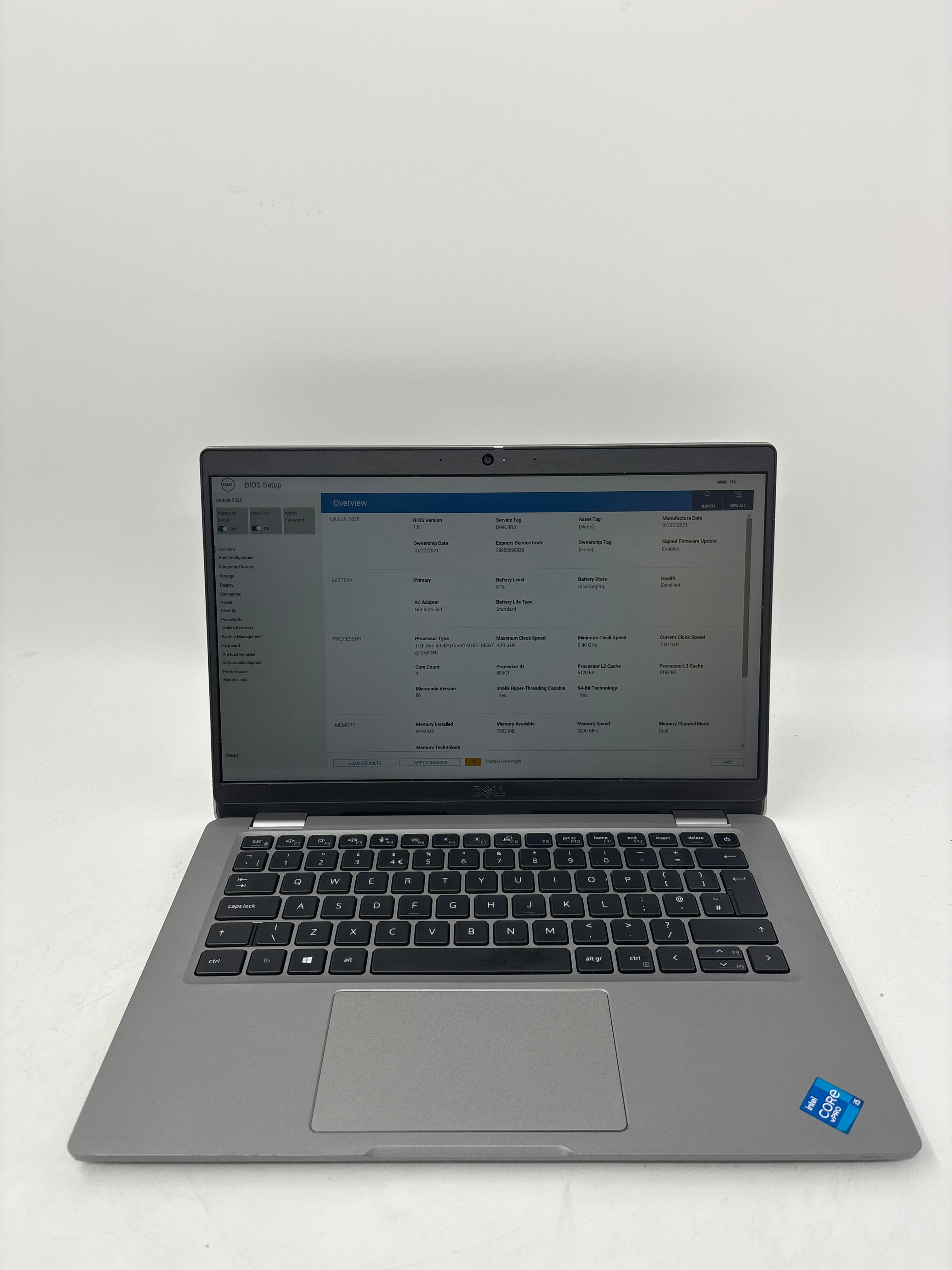 Dell Laptop Latitude 5320 13.3" Screen i5 11th Gen 8GB RAM 256GB SSD W11