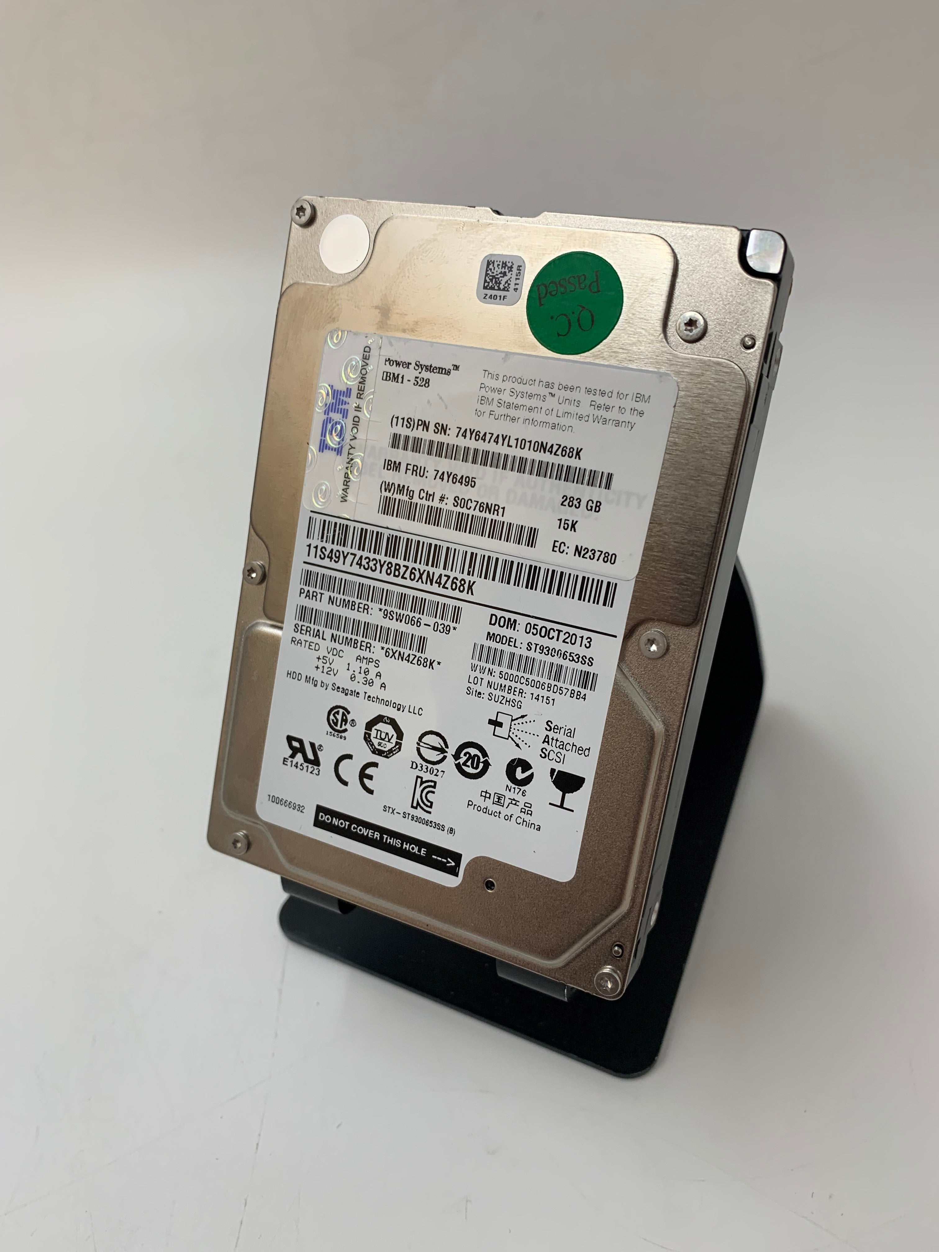 IBM Hard Disk Drives | 283GB | SAS | 2.5 inch | 6 Gbps | 15K RPM | Lot of 9