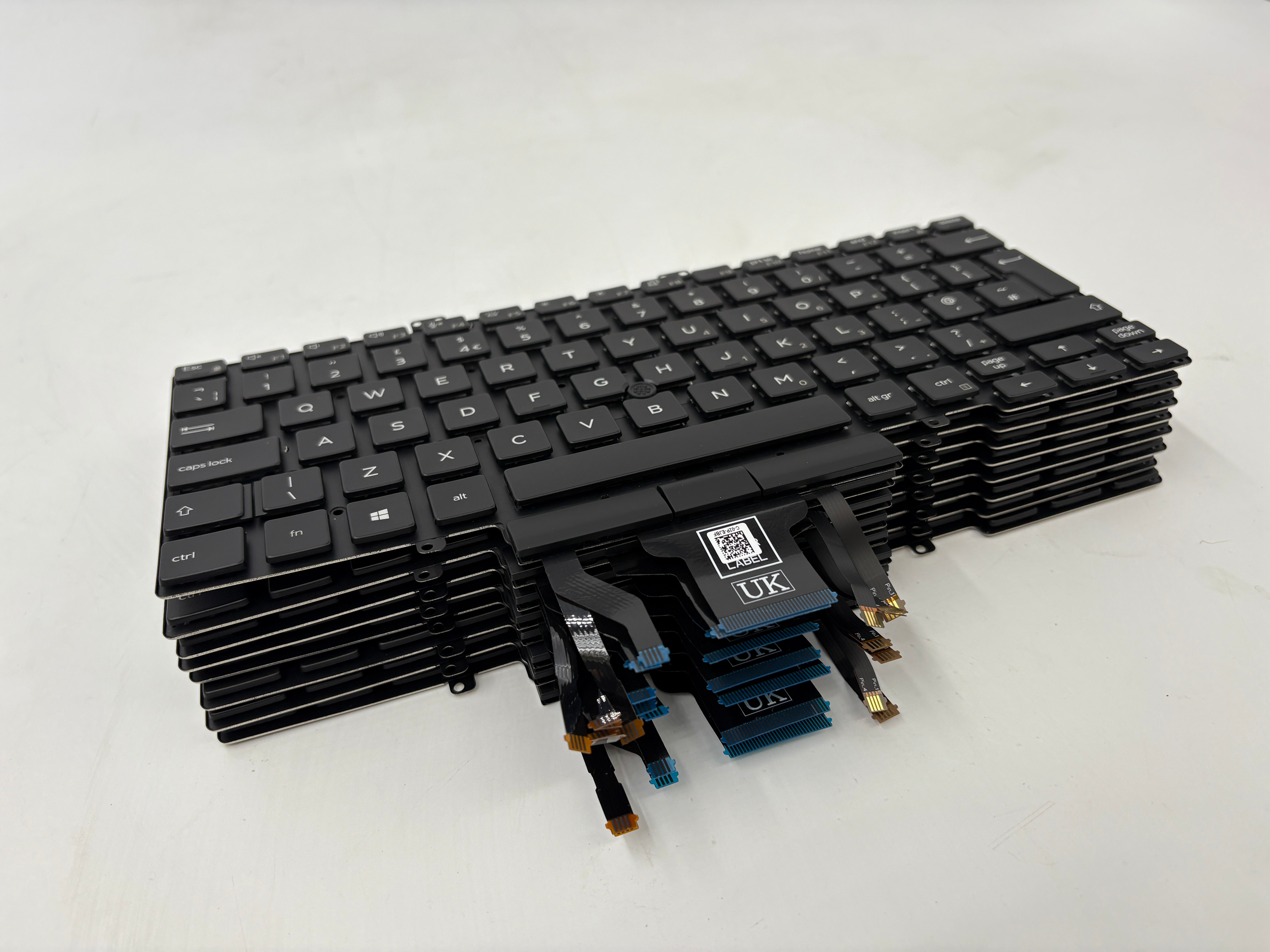 Batch of 8 New Open Box Dell Latitude 5401 5400 UK Backlit Keyboard 7D2R0