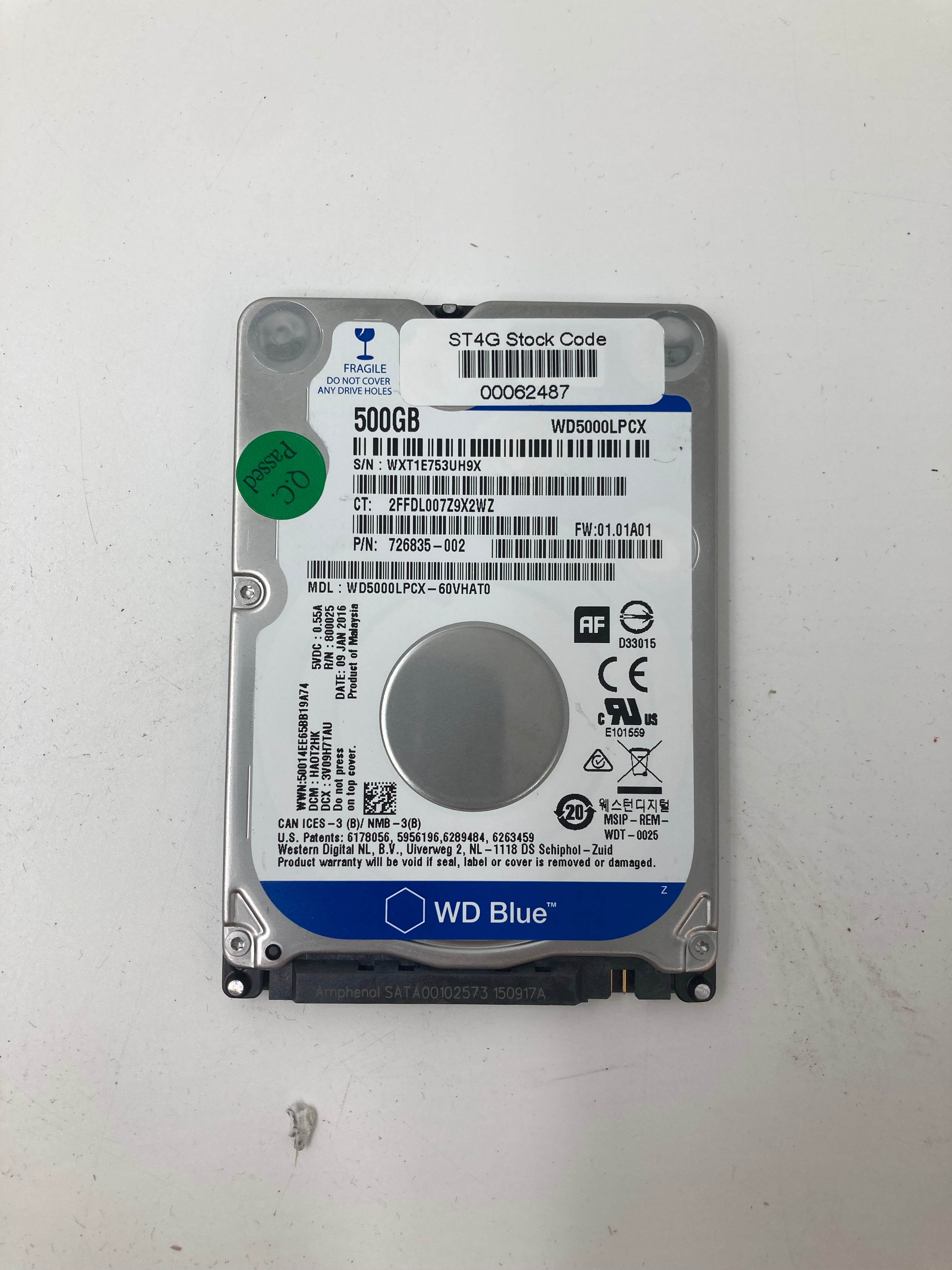 Hard Disk Drive | 500GB HDD | 2.5 Inch | SATA | Lots of Ten