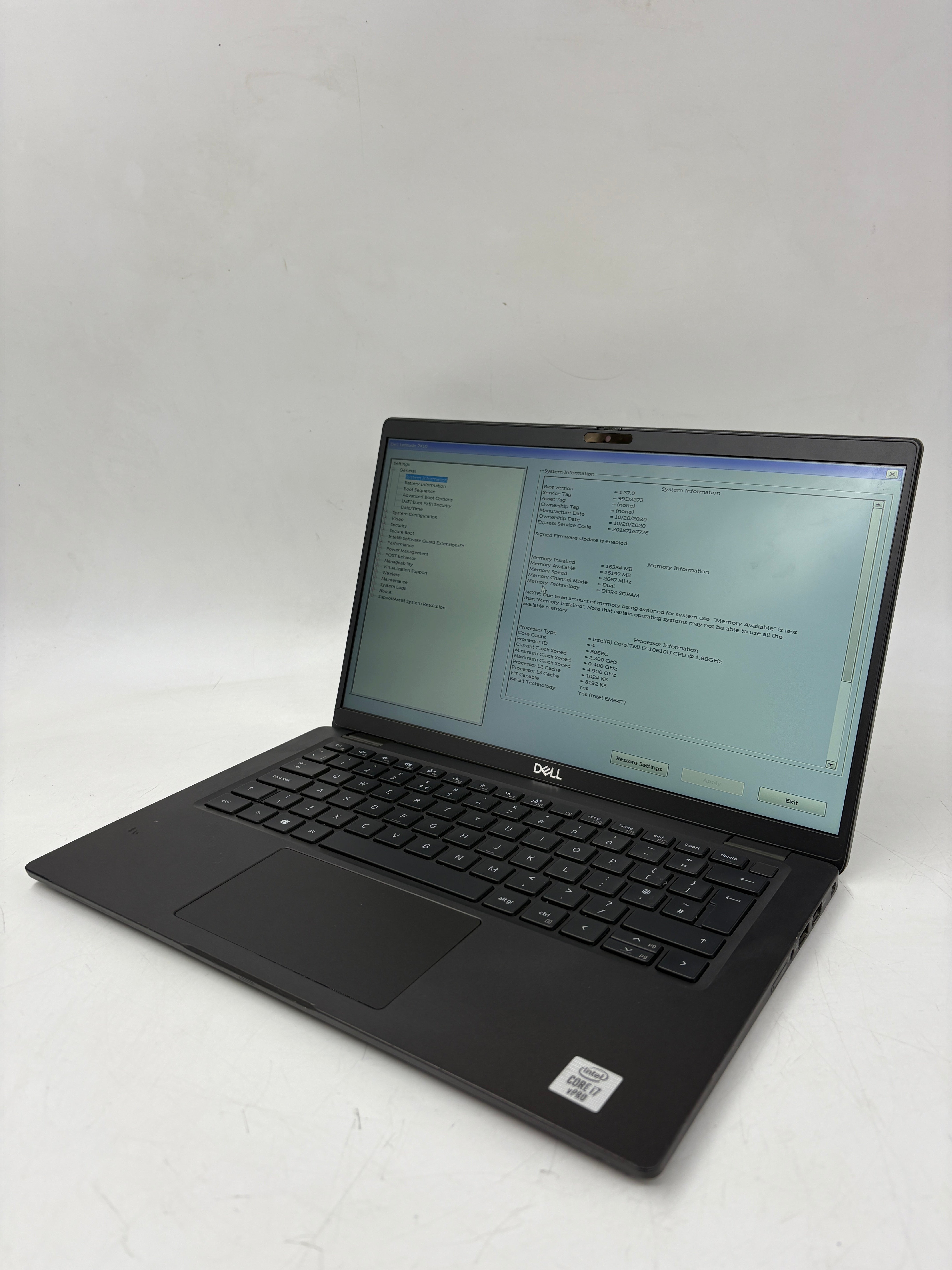 Dell Laptop Latitude 7410 14" Screen i7 10th Gen 16GB RAM 512GB SSD W11