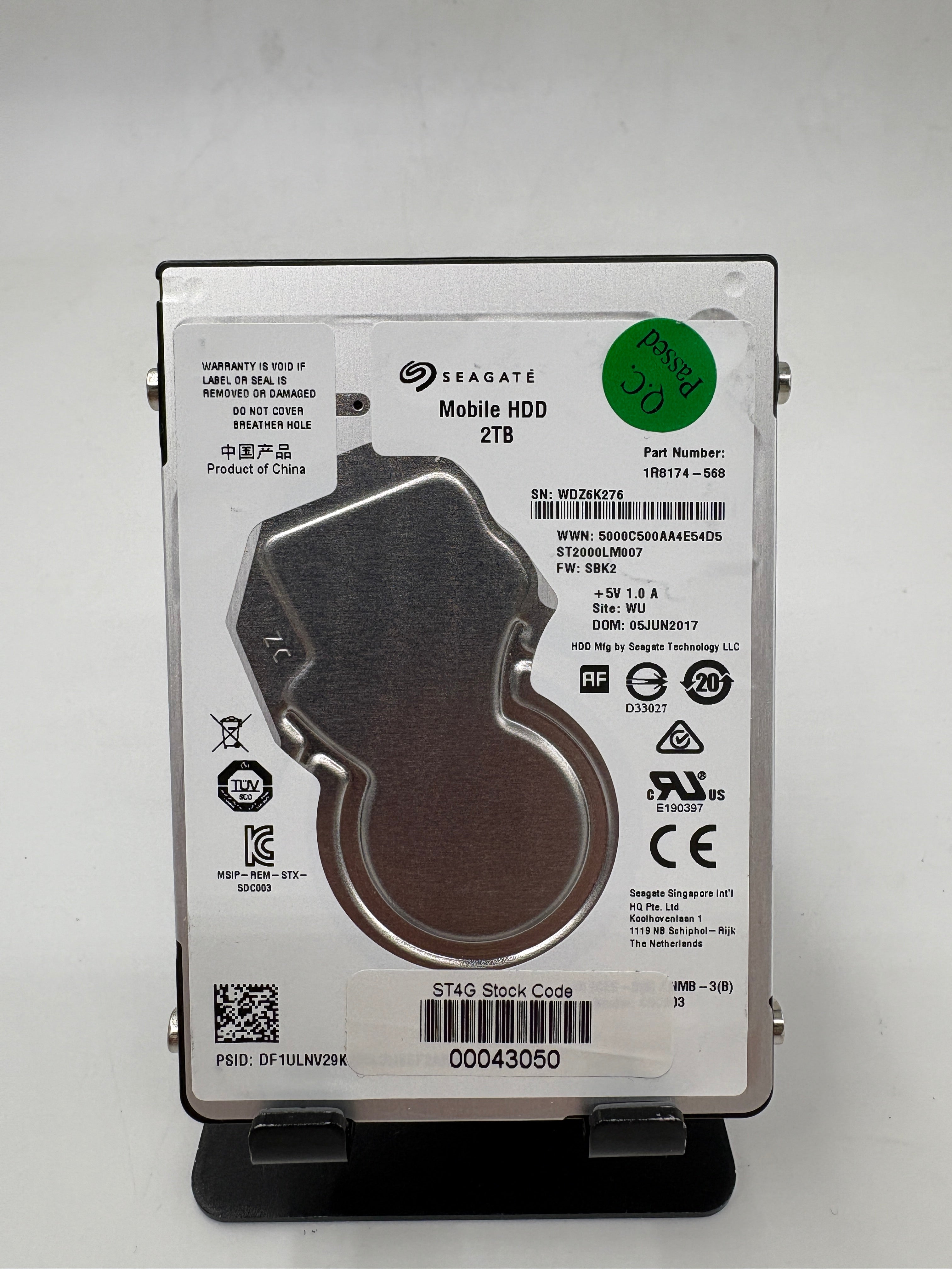 Seagate 2.5" SATA 2TB Hard Disk Drive ST2000LM007 6 Gbps 5.4K RPM