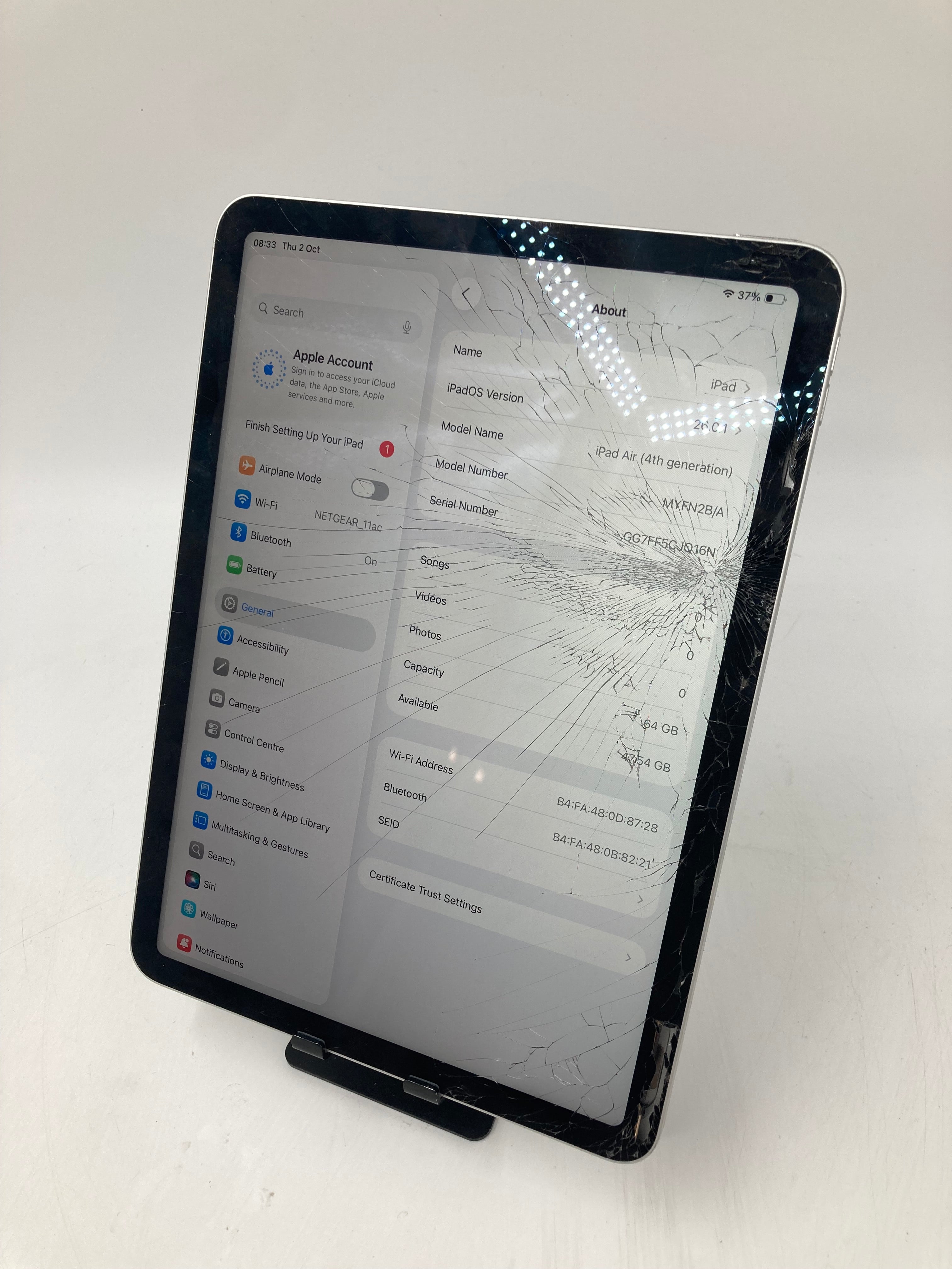 Apple iPad Air 4 A2316 64GB Silver Unlocked *Spares* Batch of 3