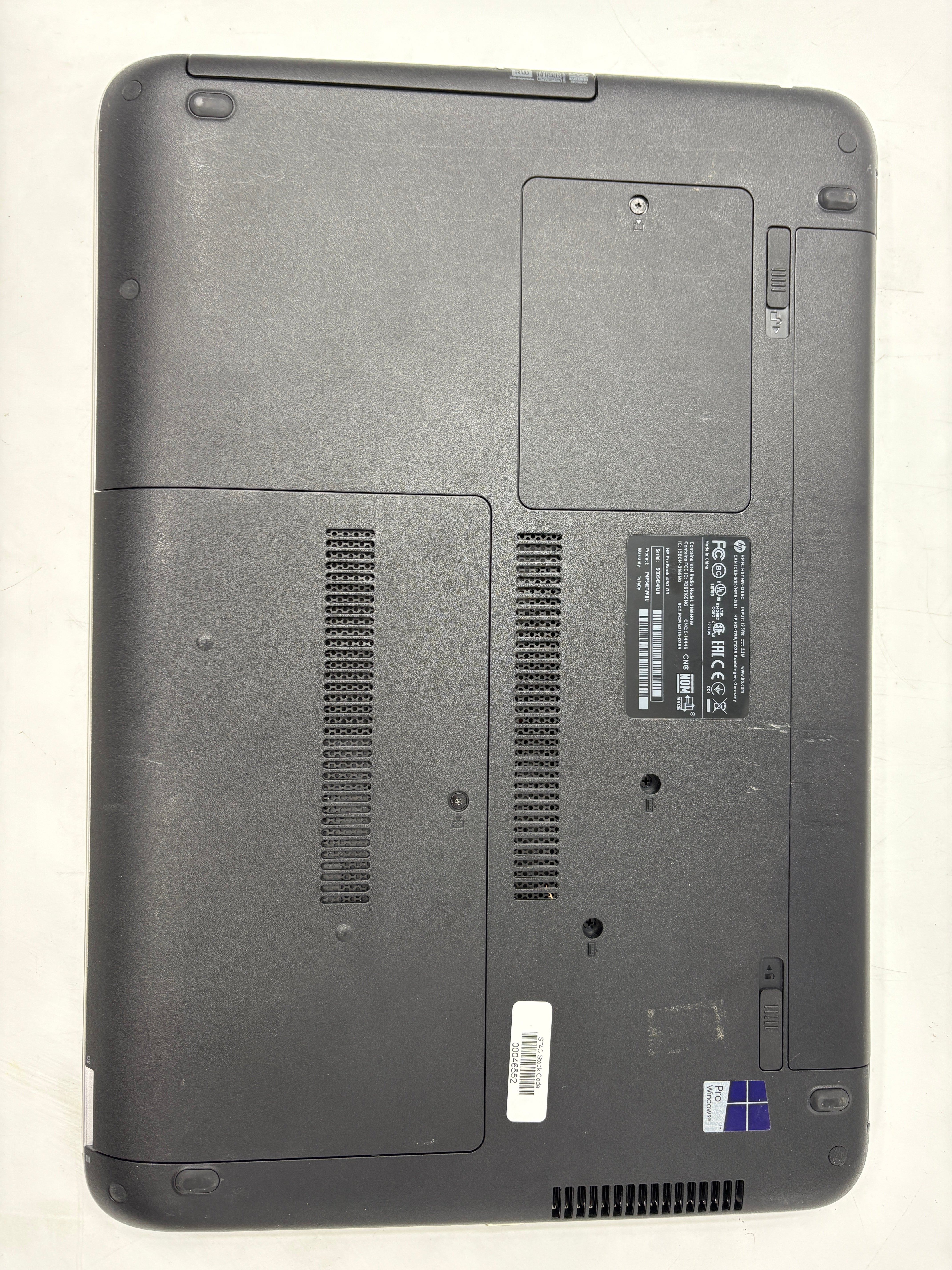 HP Laptop ProBook 450 G3 15.6" Screen i5 6th Gen 8GB RAM 500GB HDD W10