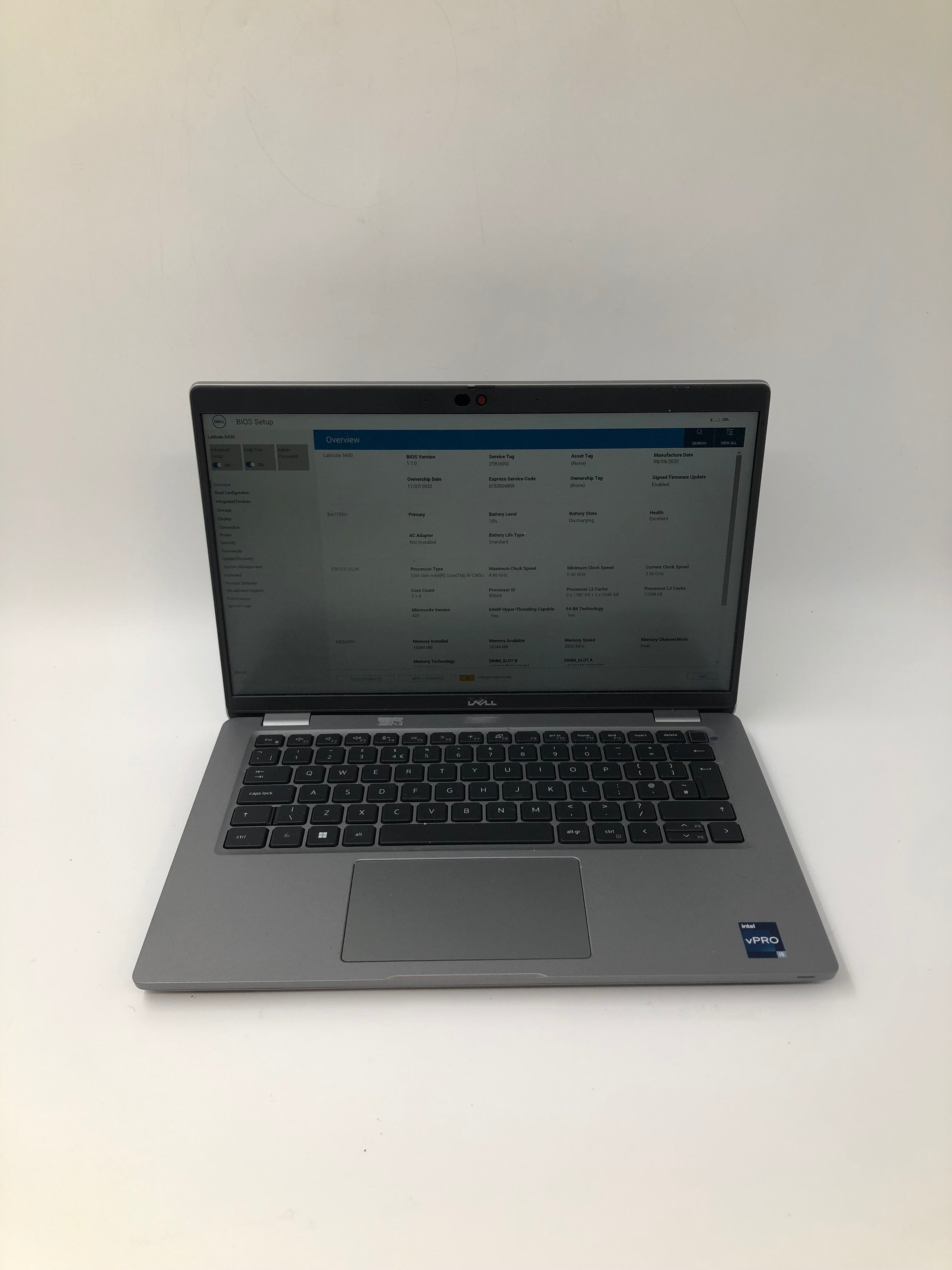 Dell Latitude 5430 14" Screen i5 12th Gen 16GB RAM No SSD No OS