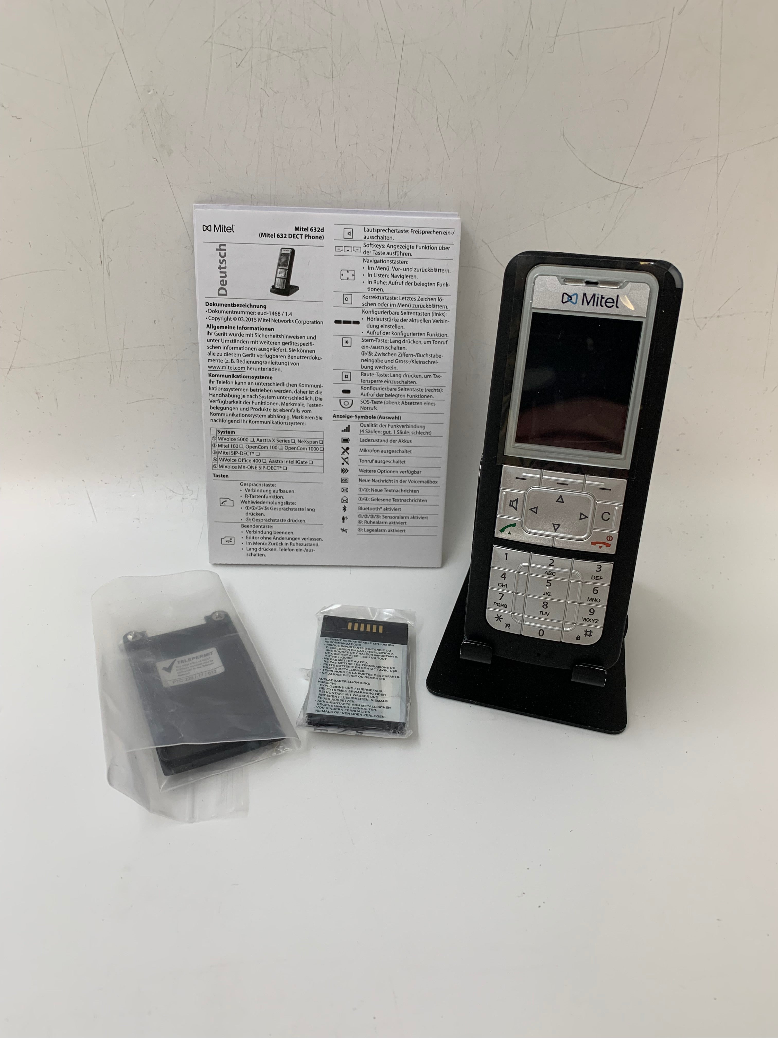 Mitel 632D V2 Wireless Rugged DECT Phone | New, Open Box