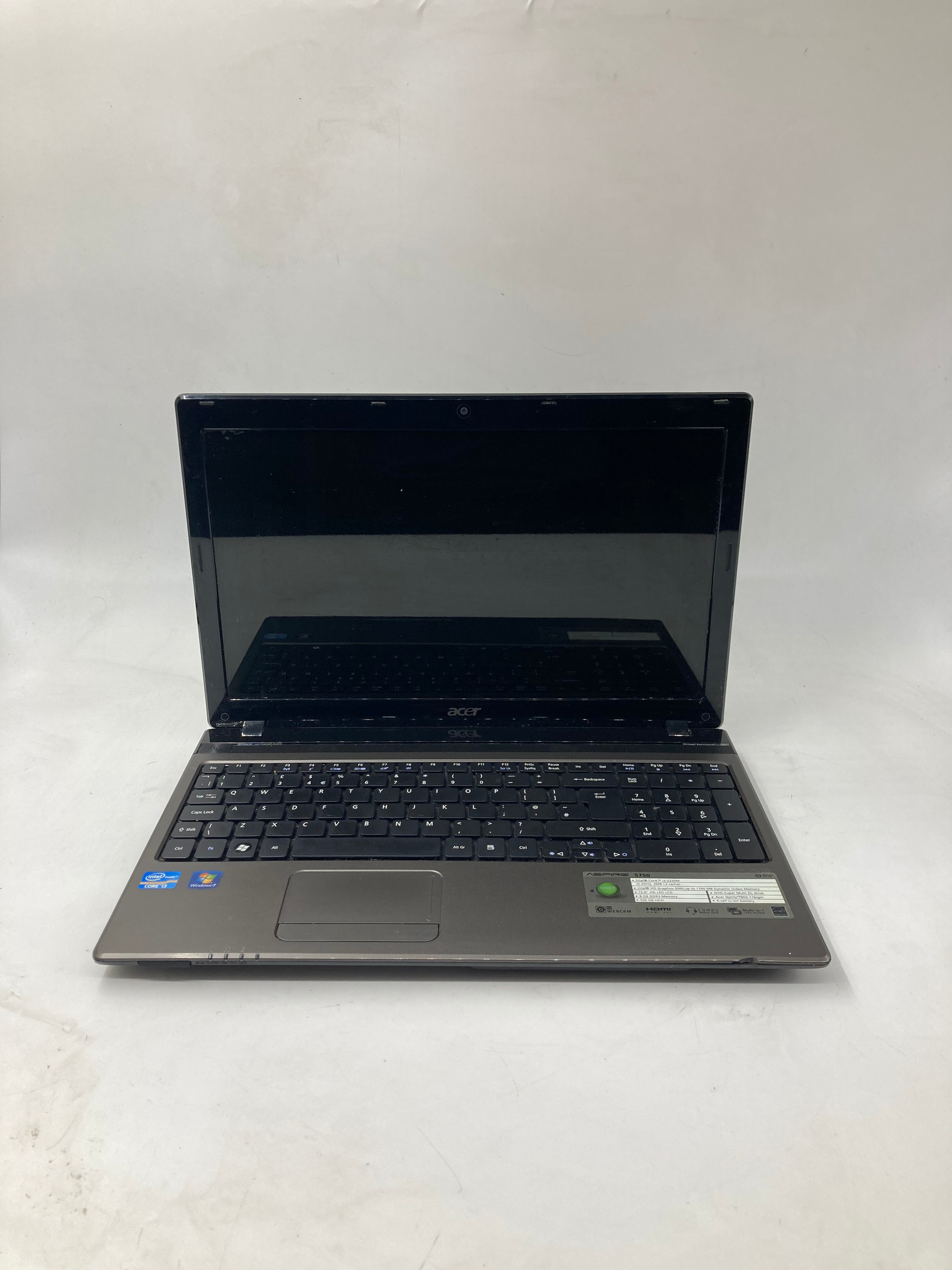 Acer Laptop P5WE0 15.6" Screen i3 2nd Gen No Ram No Storage No OS *Spares*