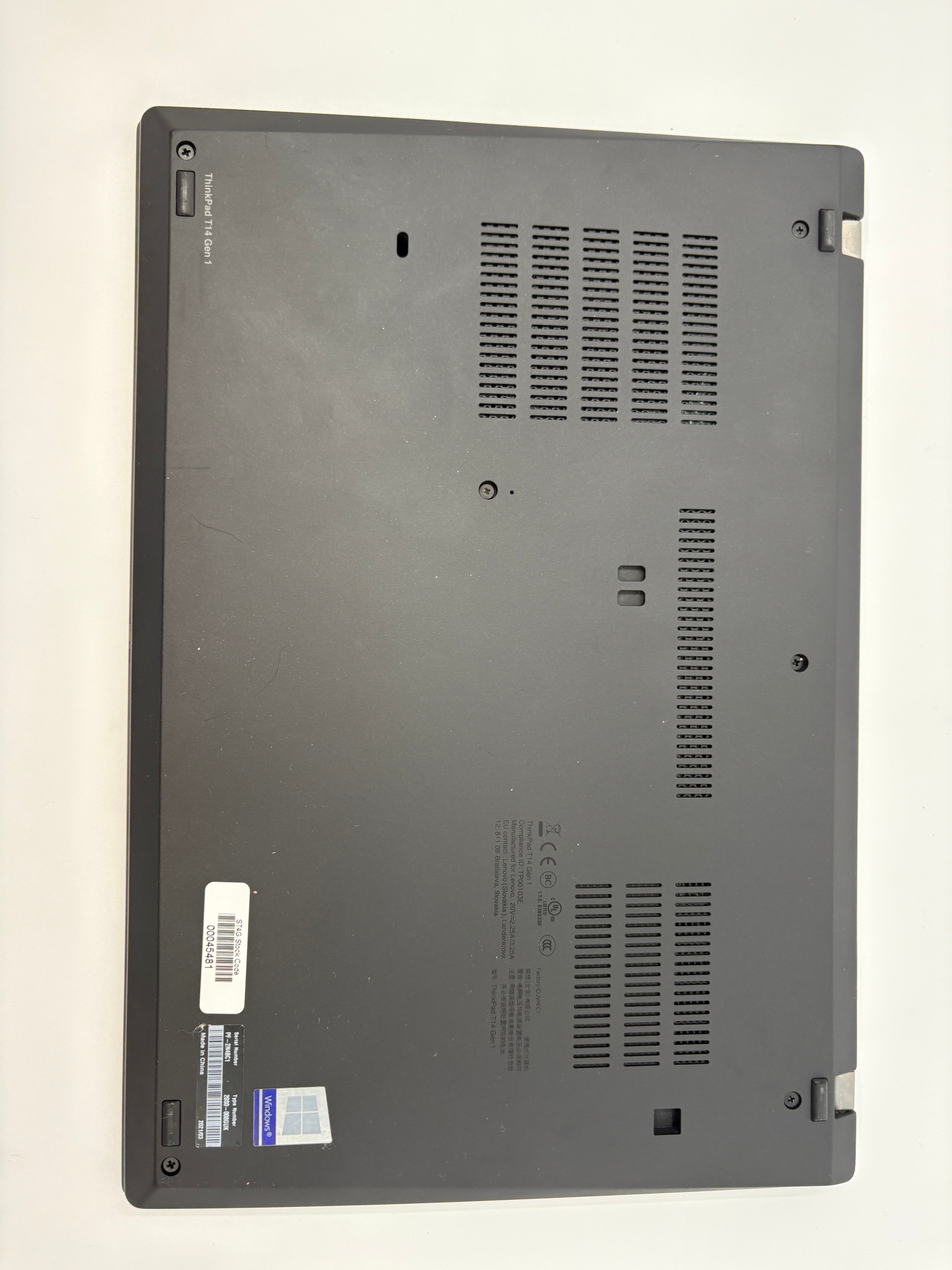 Lenovo Laptop ThinkPad T14 G1 14" Screen i5 10th Gen 8GB RAM 256GB SSD W11