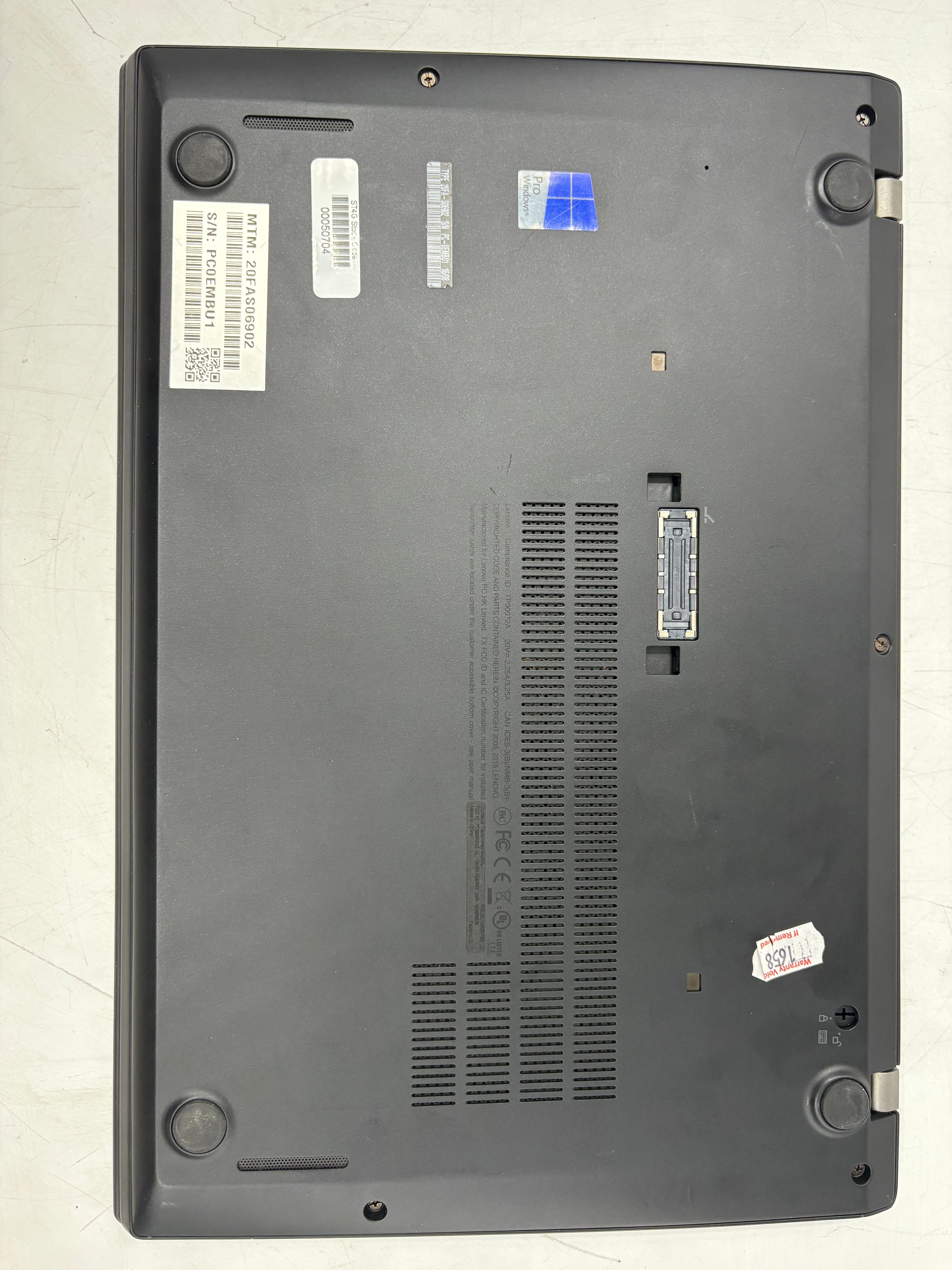 Lenovo Laptop Thinkpad T460s 14" Screen i5 6th Gen 20GB RAM NO SSD NO OS