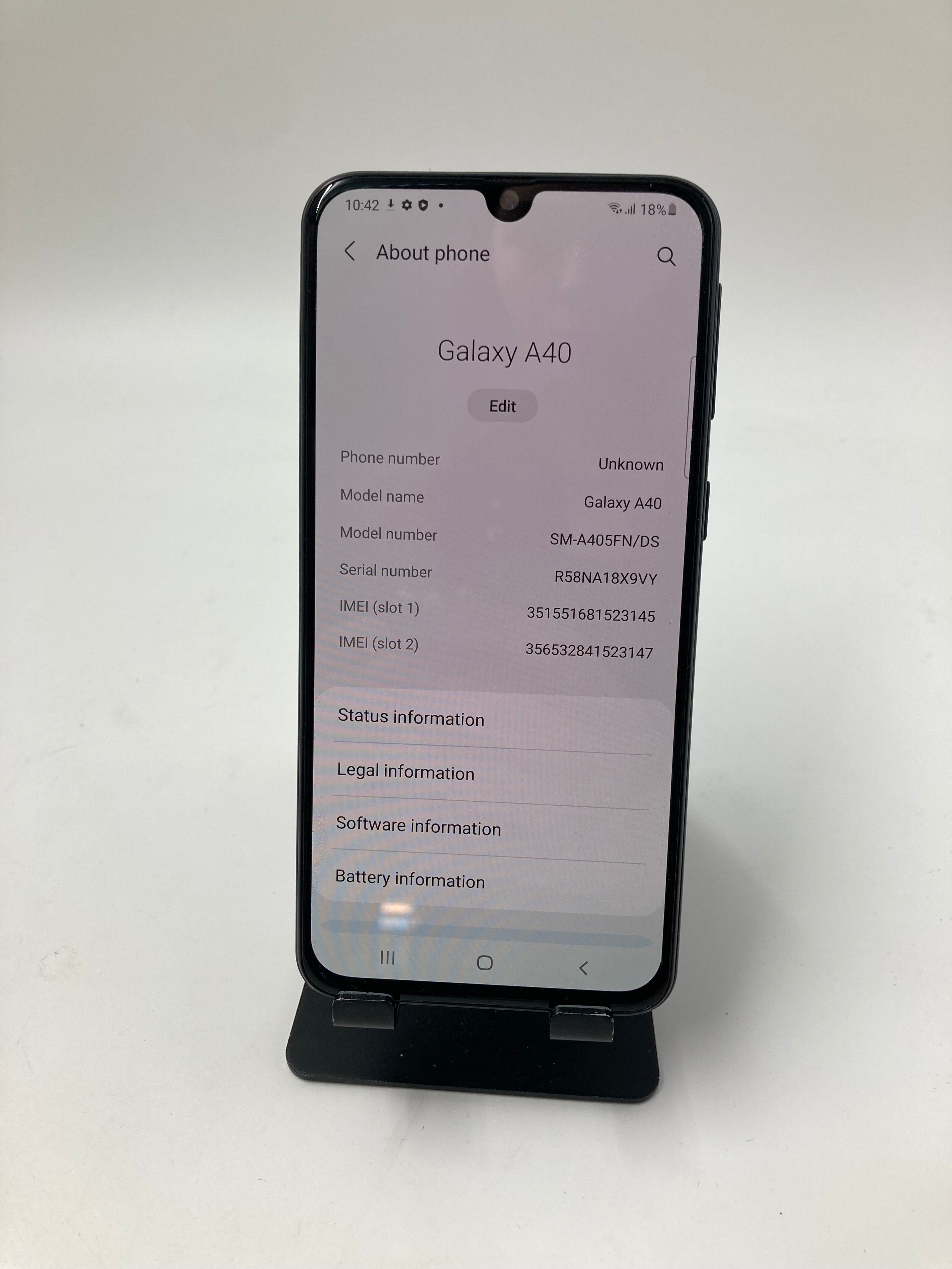 Samsung Galaxy A40 64GB Navy Blue - Unlocked