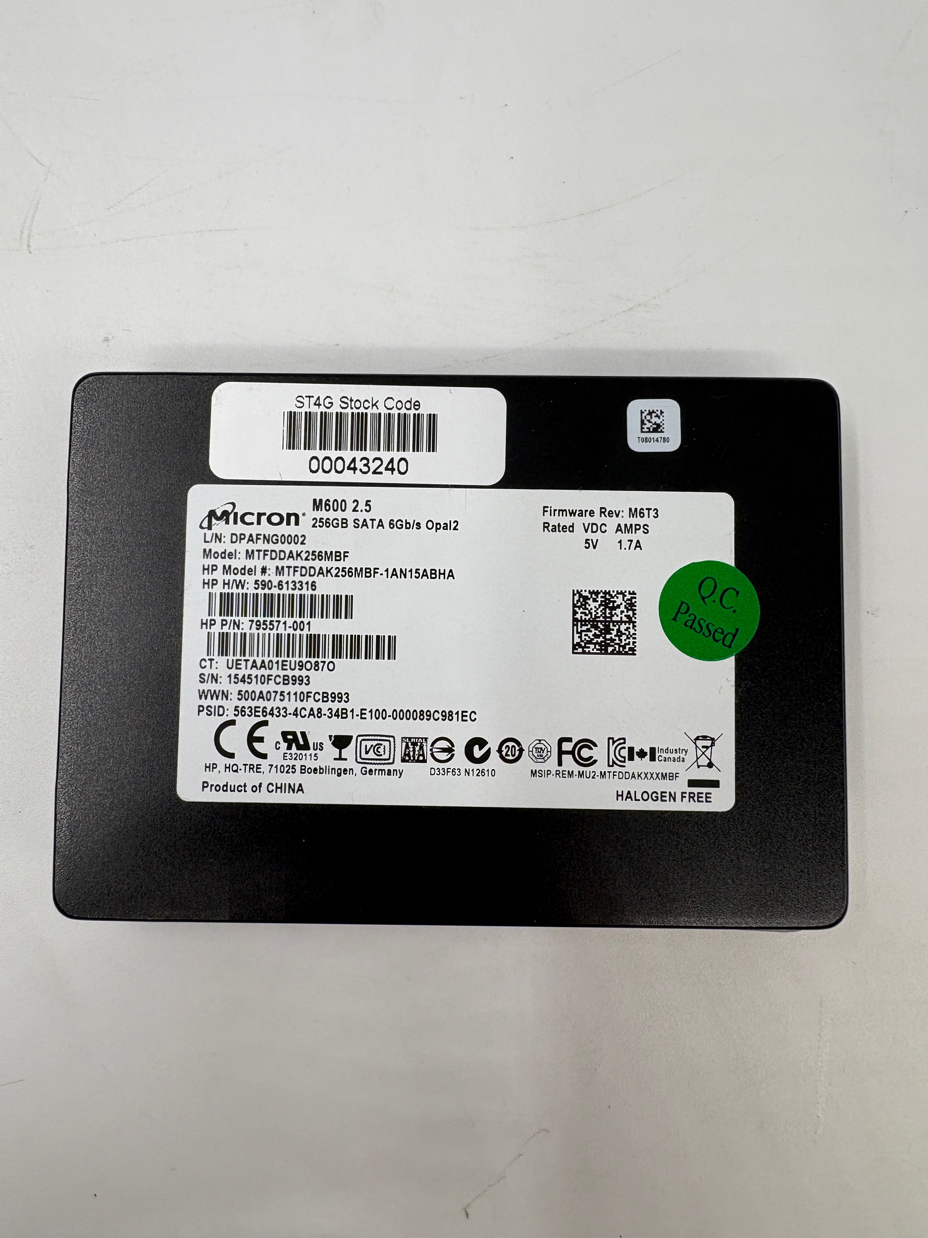 Batch of 10 256GB SSD 2.5" SATA - Mixed Models