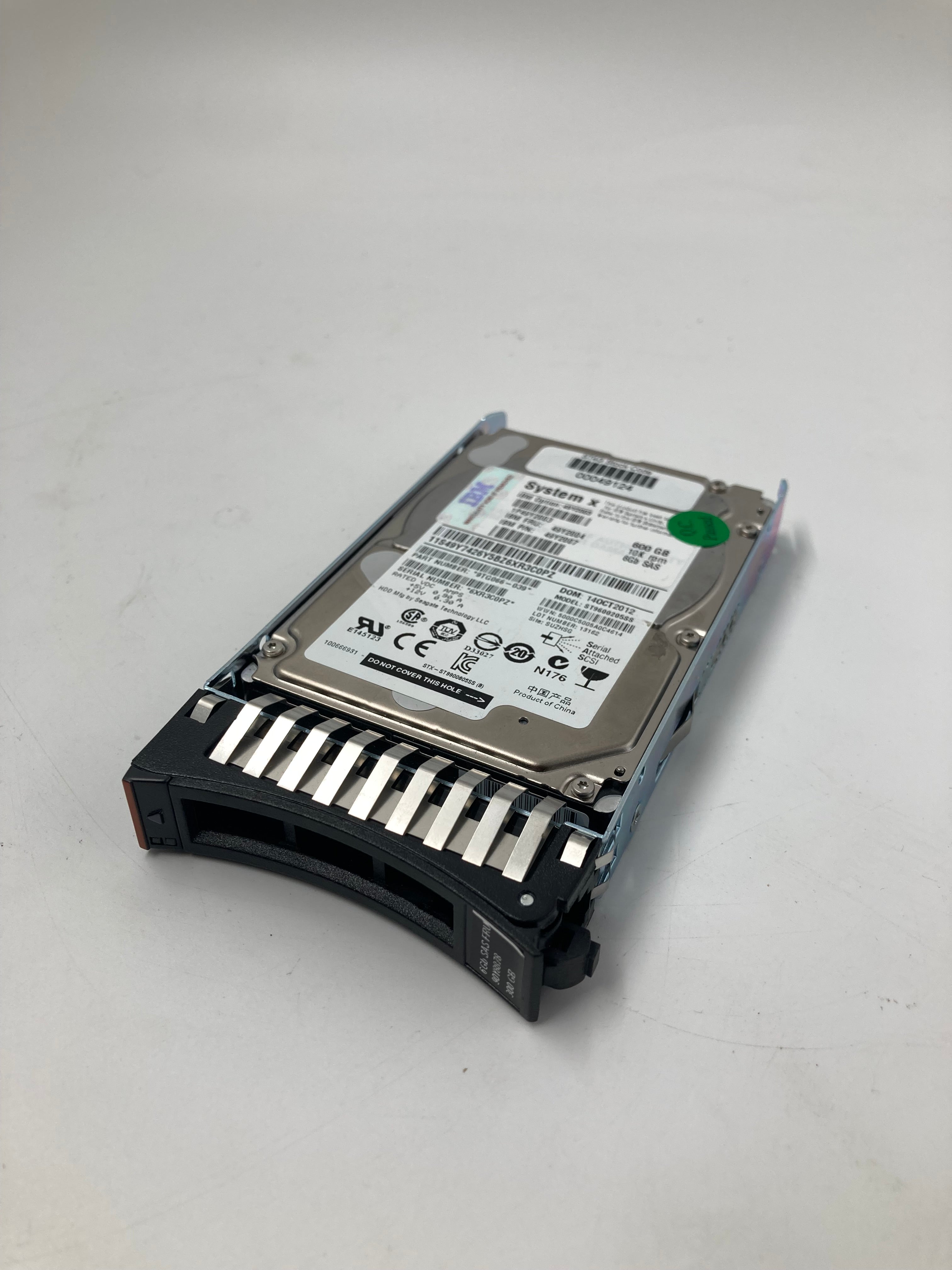 IBM HDD 2.5" SAS 600GB 10K RPM 6Gbps FRU 49Y2004 Lot of 9