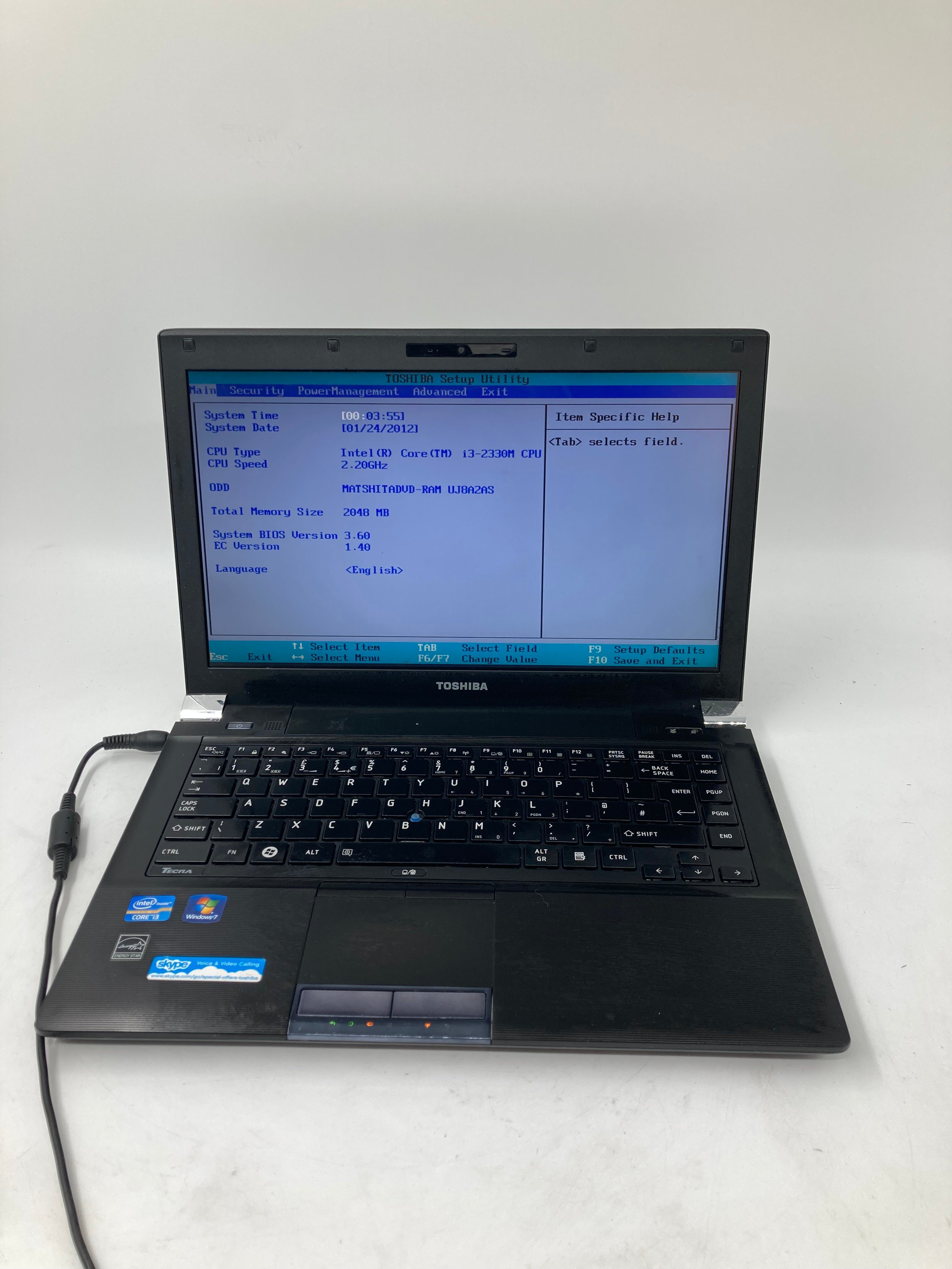 Toshiba Laptop Tecra R840-15J 14" i3 2nd Gen 2GB RAM No HDD No OS Batch of 2