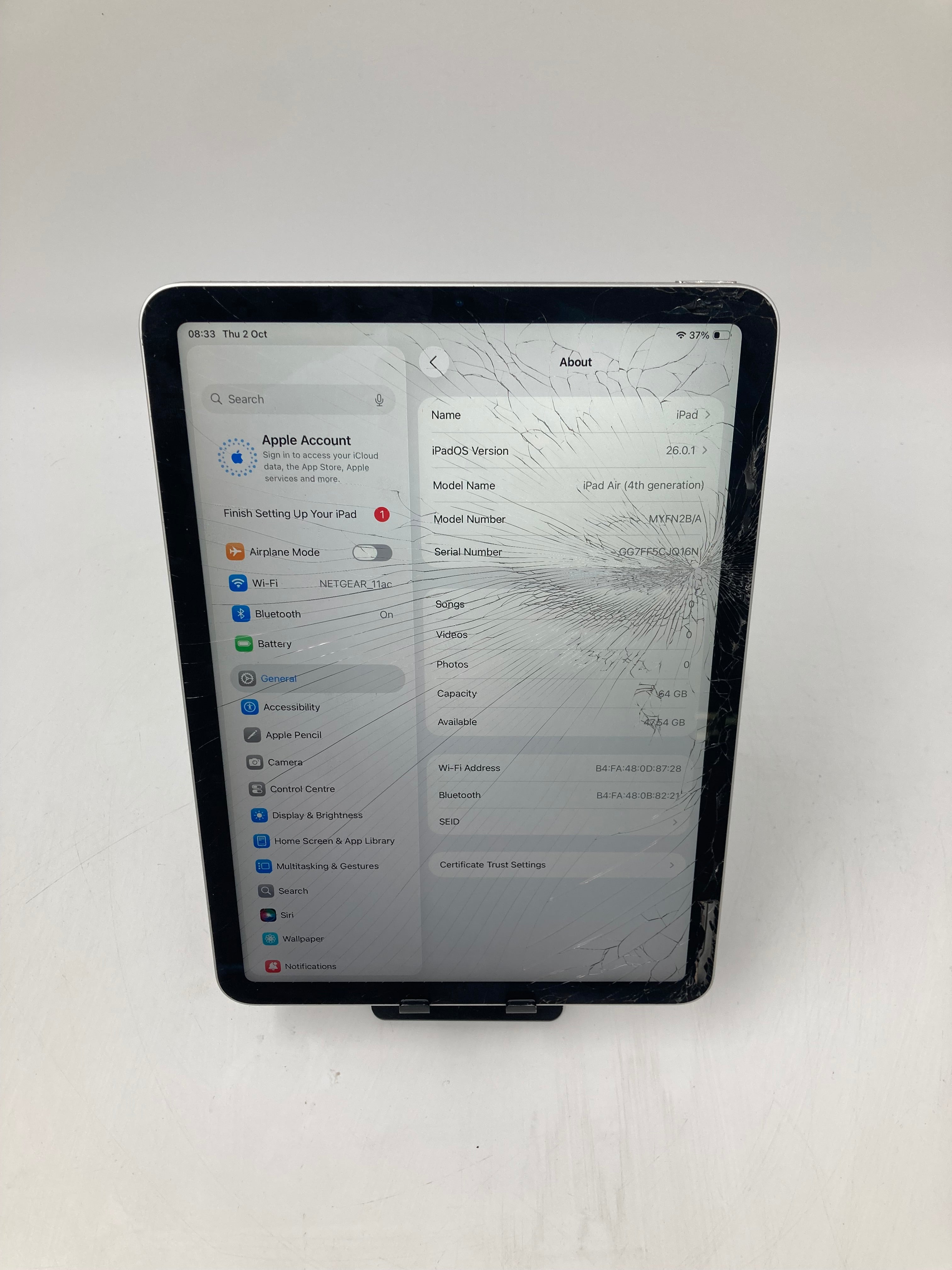 Apple iPad Air 4 A2316 64GB Silver Unlocked *Spares* Batch of 3