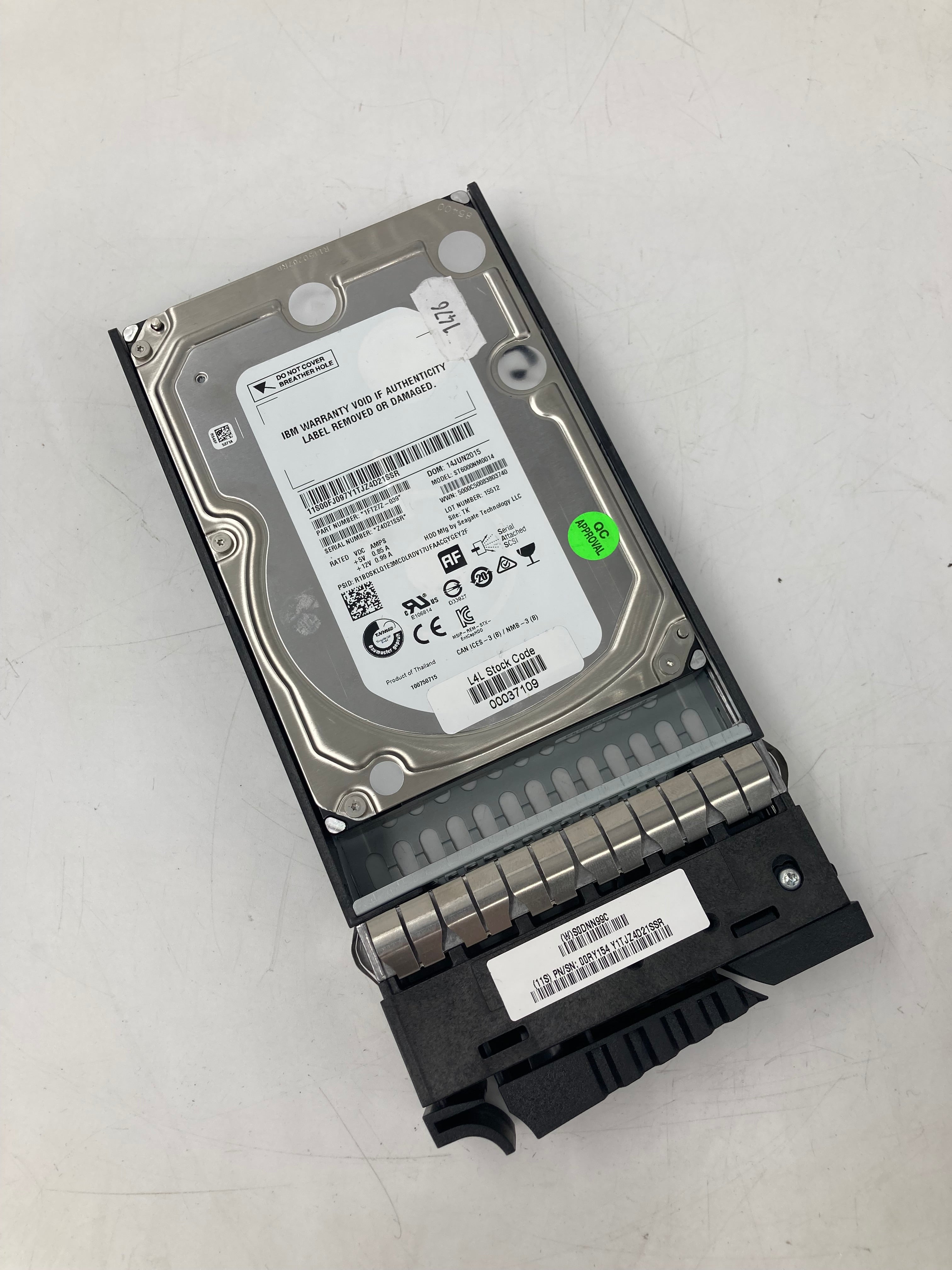 IBM HDD 3.5" SAS 6TB 7.2K RPM 12 Gbps P/N 1FT27Z-039 Lot Of 9