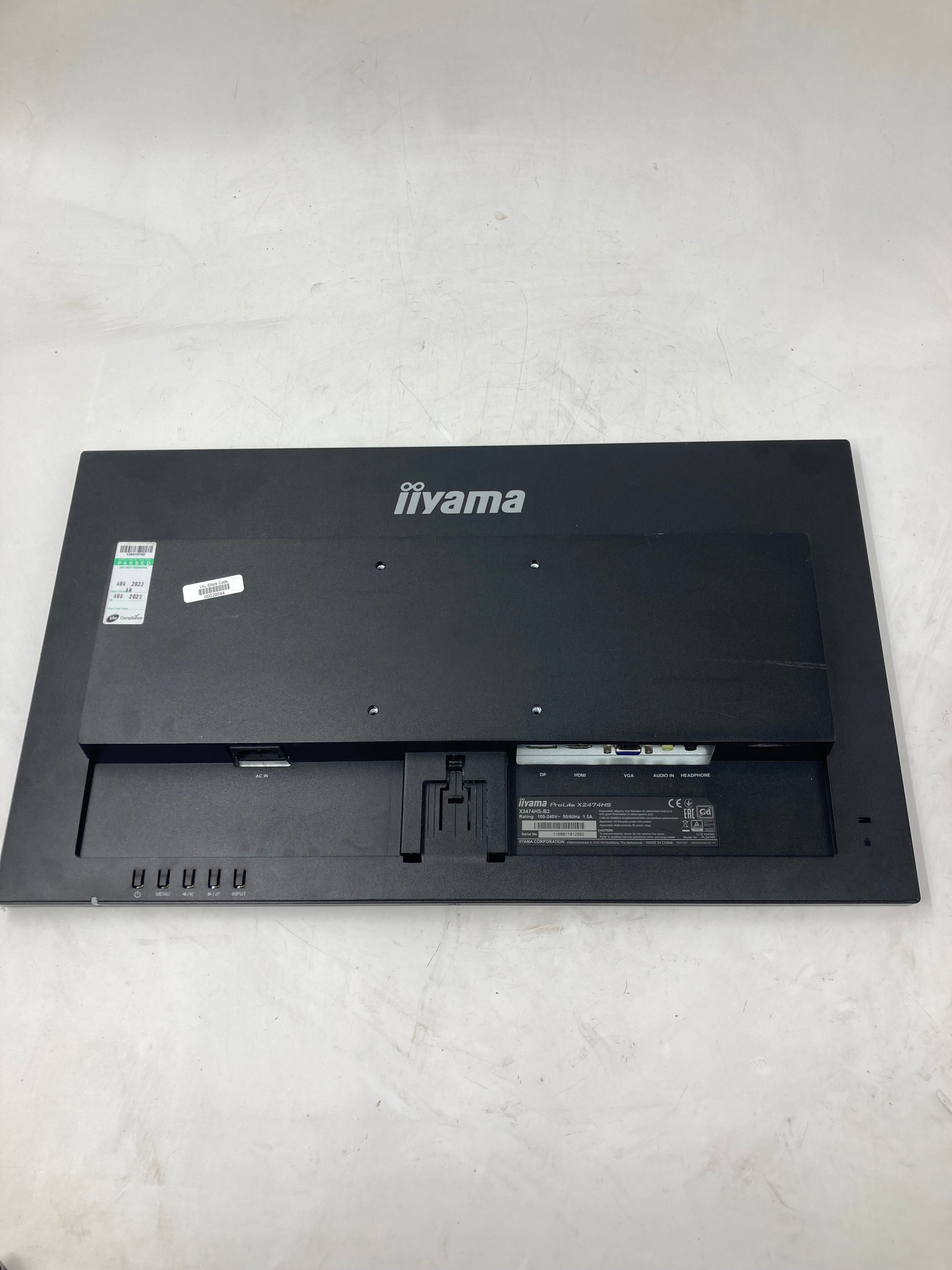 Iiyama ProLite Monitor 24" 27" Screen Full HD DisplayPort HDMI VGA Lot of 4