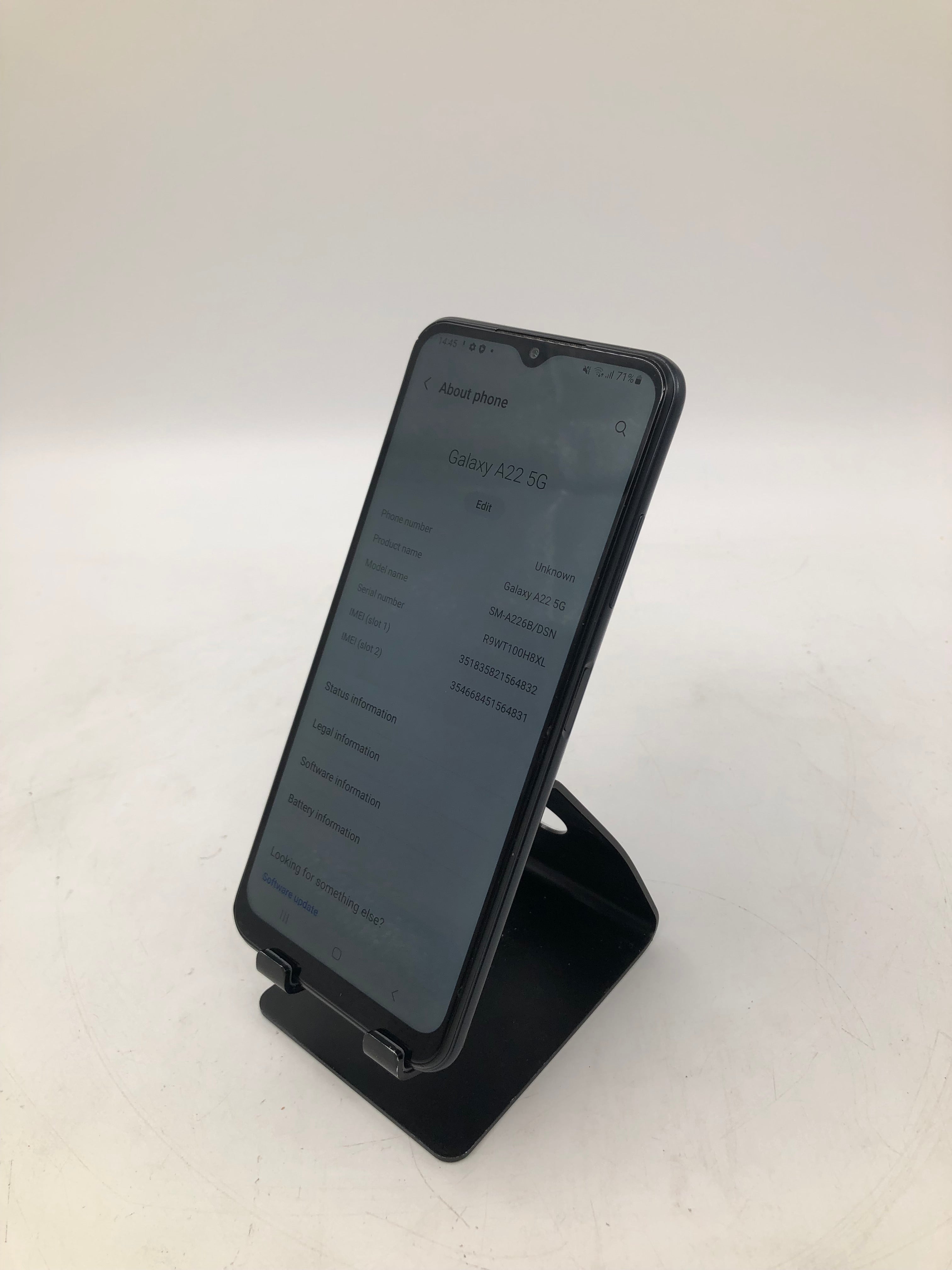 Samsung A22 5G 6.6" Screen 2021 64GB Storage Black