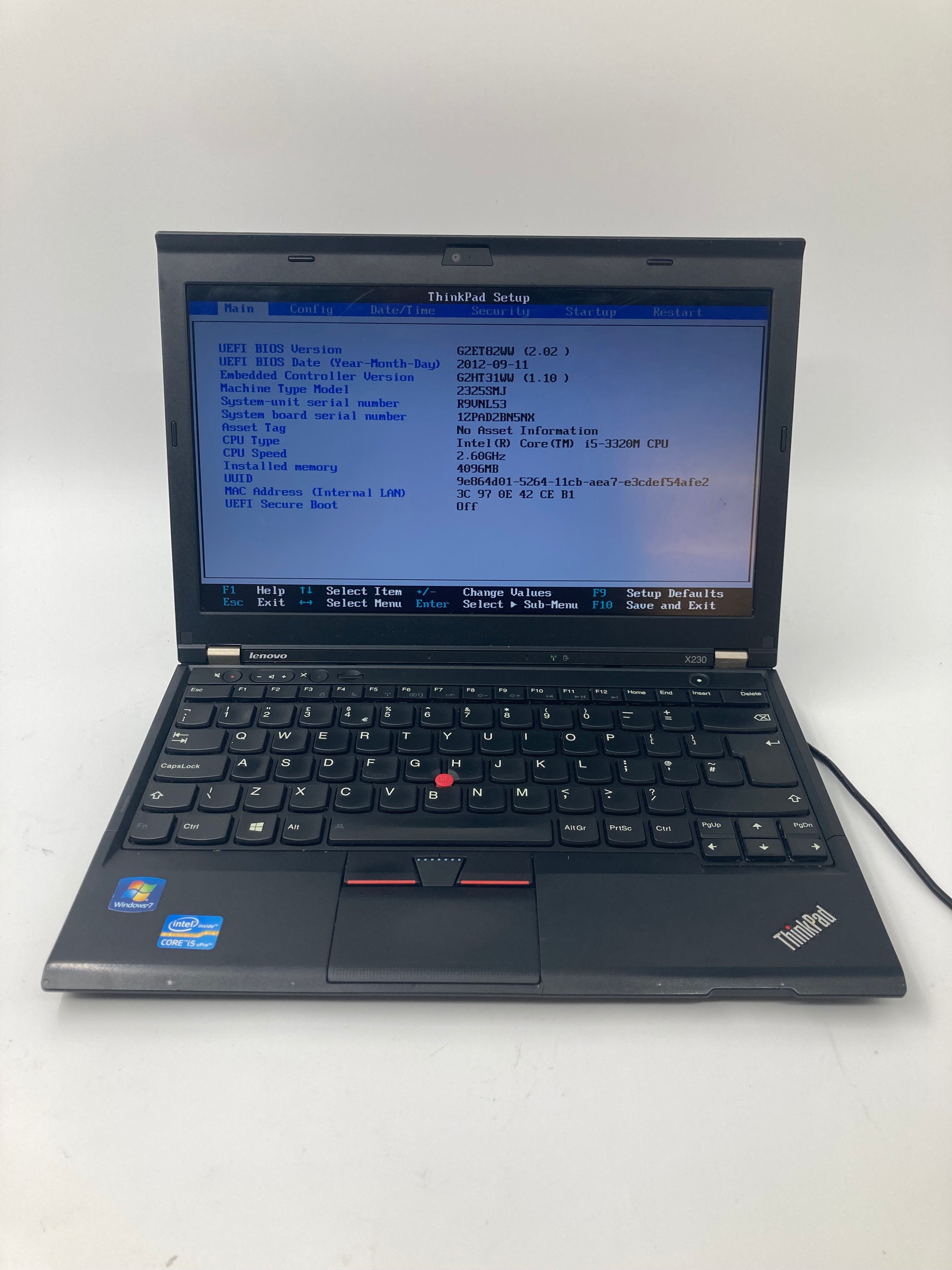 Lenovo ThinkPad X230 12" Screen i5 3rd Gen 4GB RAM No HDD No OS *Spares*
