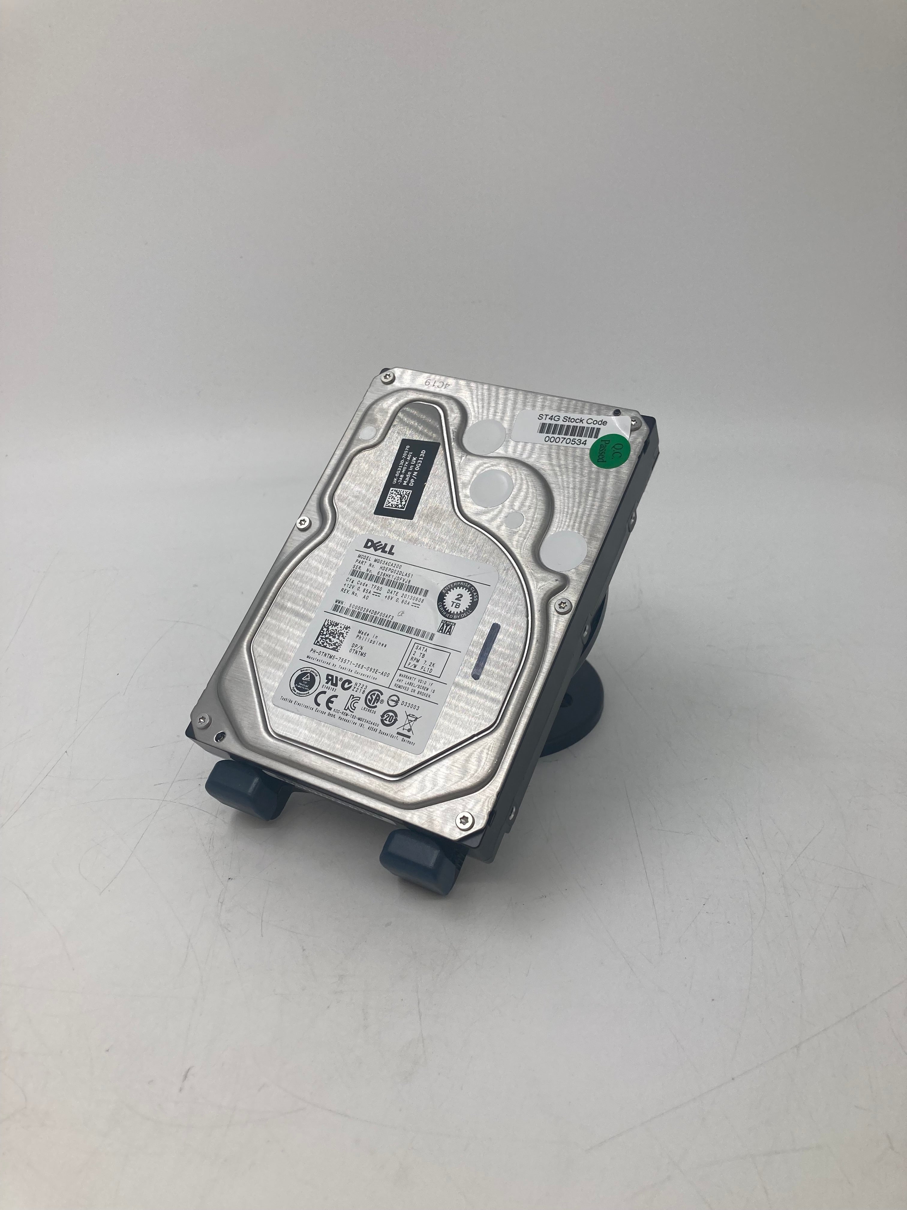 Dell HDD | 2TB | 3.5 inch | SATA | MG03ACA200 | 7.2K RPM | 6Gbps