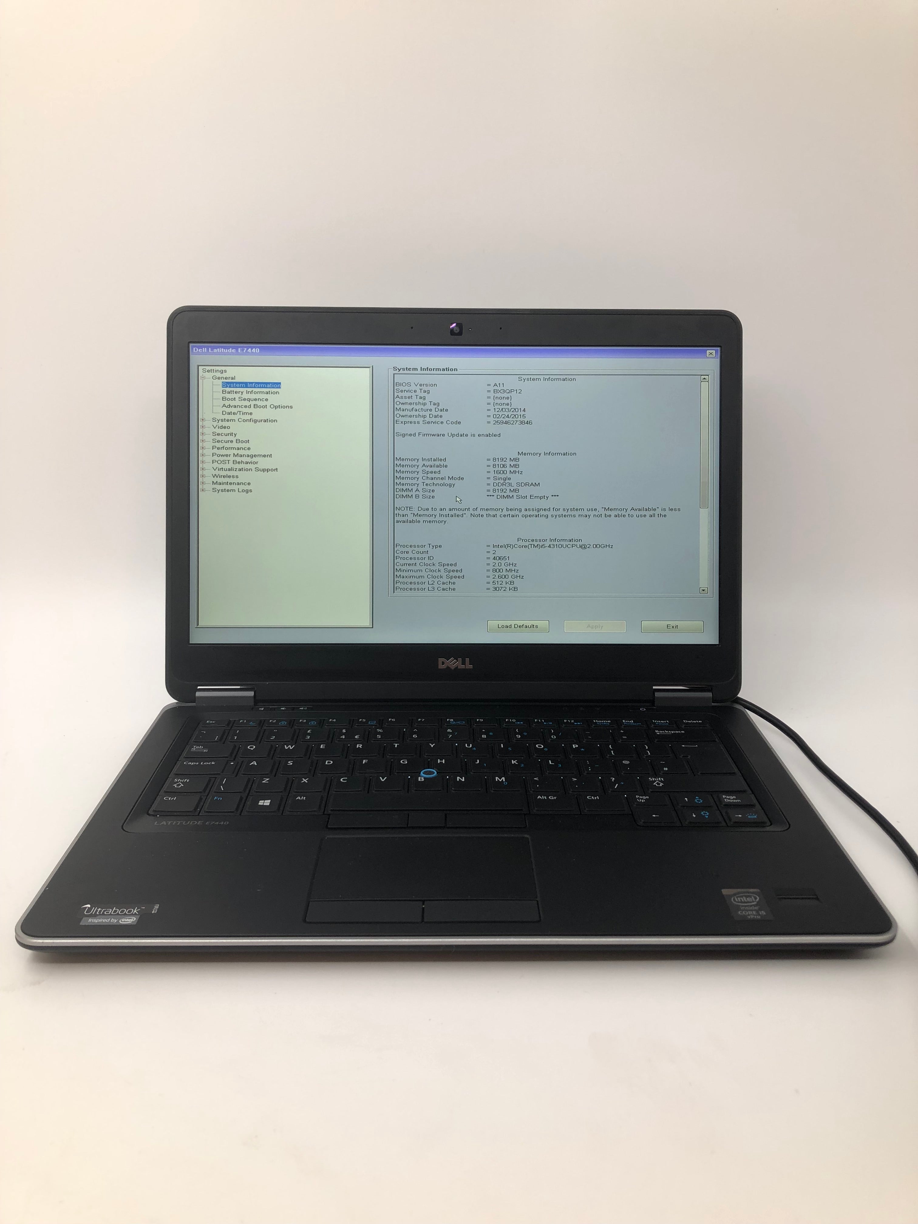 Dell Latitude E7440 Spares: i5 4th Gen CPU, 8GB RAM, 14" Screen (No HDD/No OS)