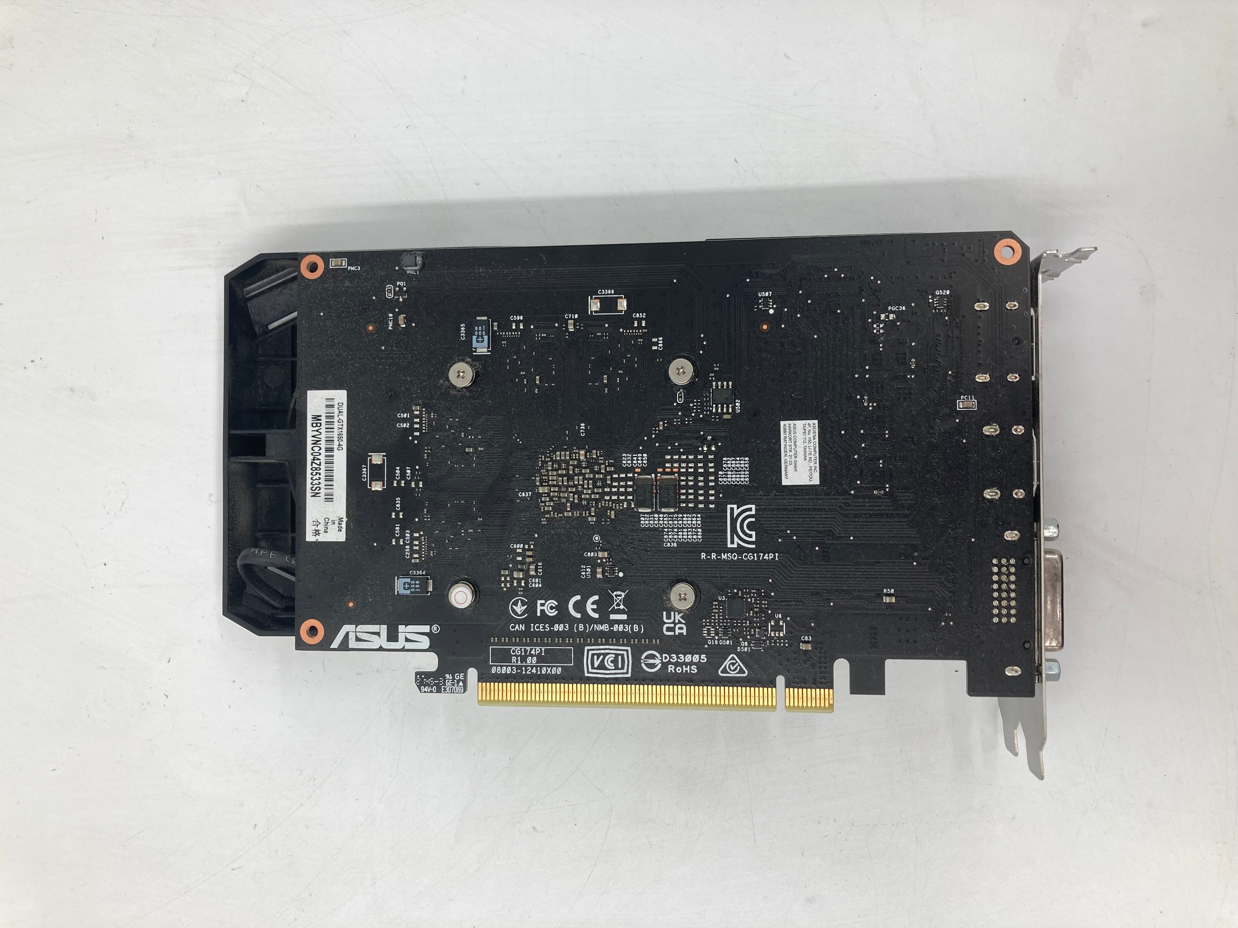 ASUS NVIDIA GeForce DUAL GTX 1650 4GB GDDR5 Graphics Card HDMI DisplayPort DVI