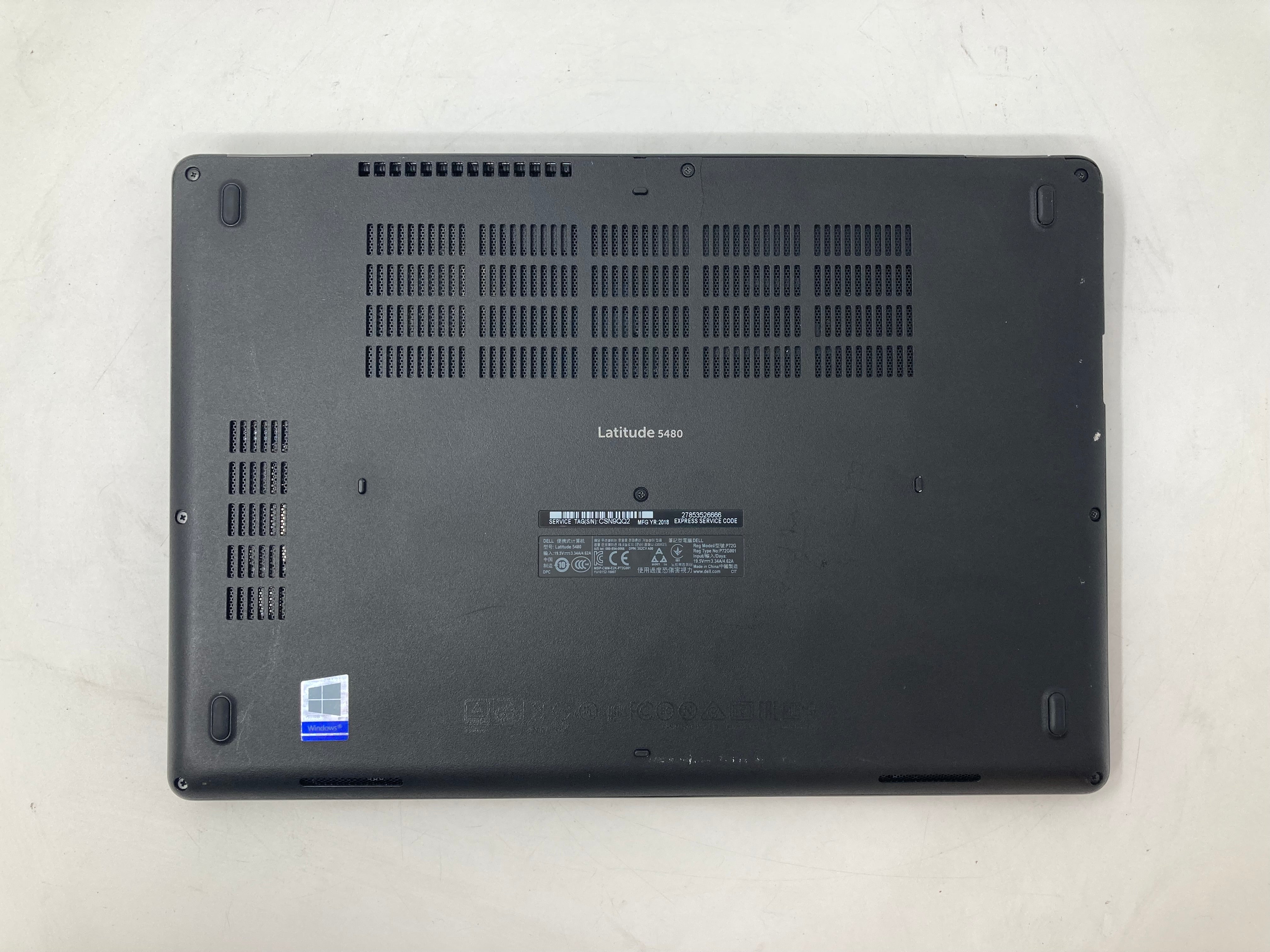 Dell Laptop Latitude 5480 14" i5 6th Gen 8GB RAM No HDD No OS