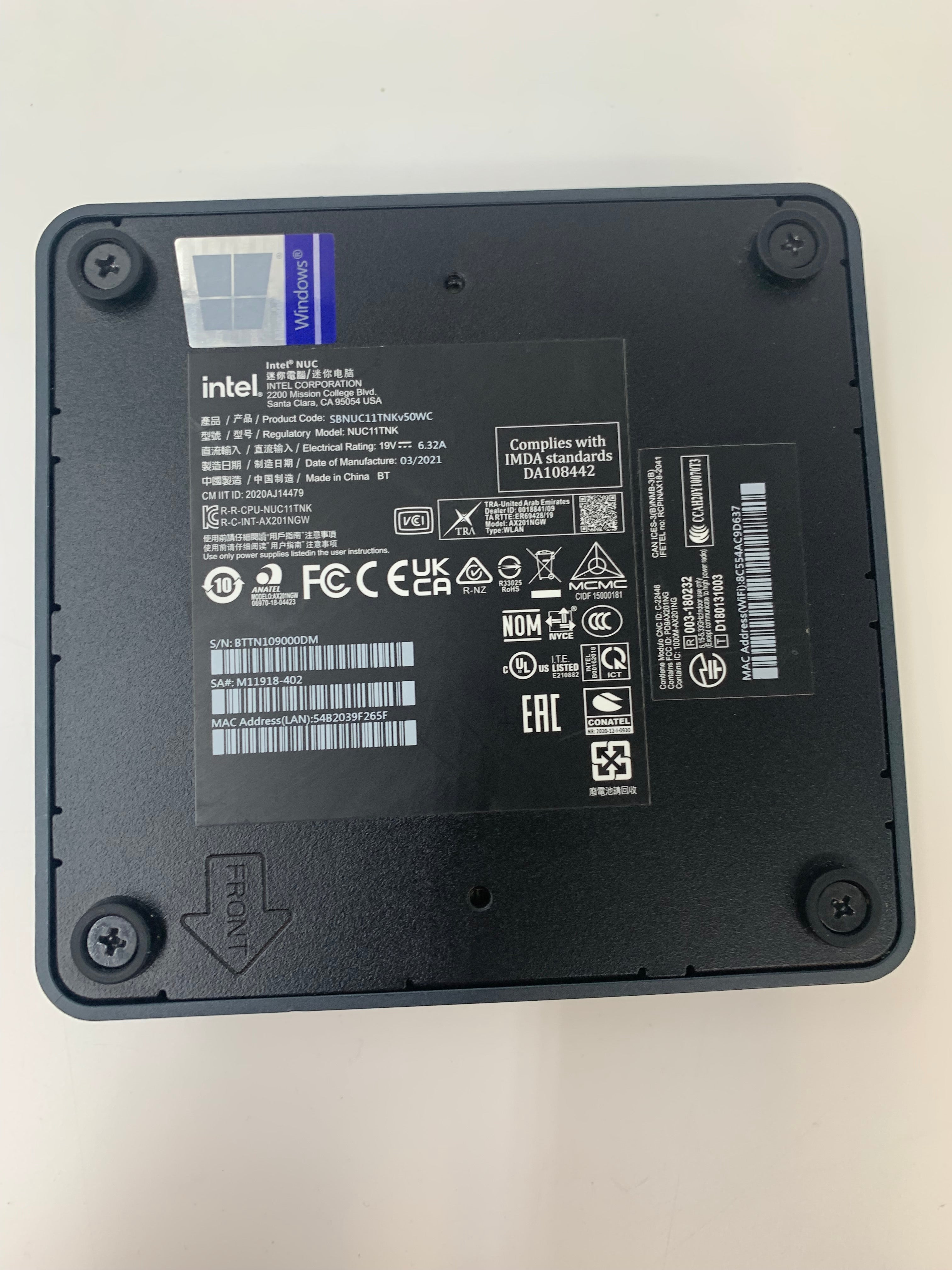 Intel NUC11TNK Mini PC | i5 11th Gen | 16GB RAM | 512GB SSD | W11 Pro