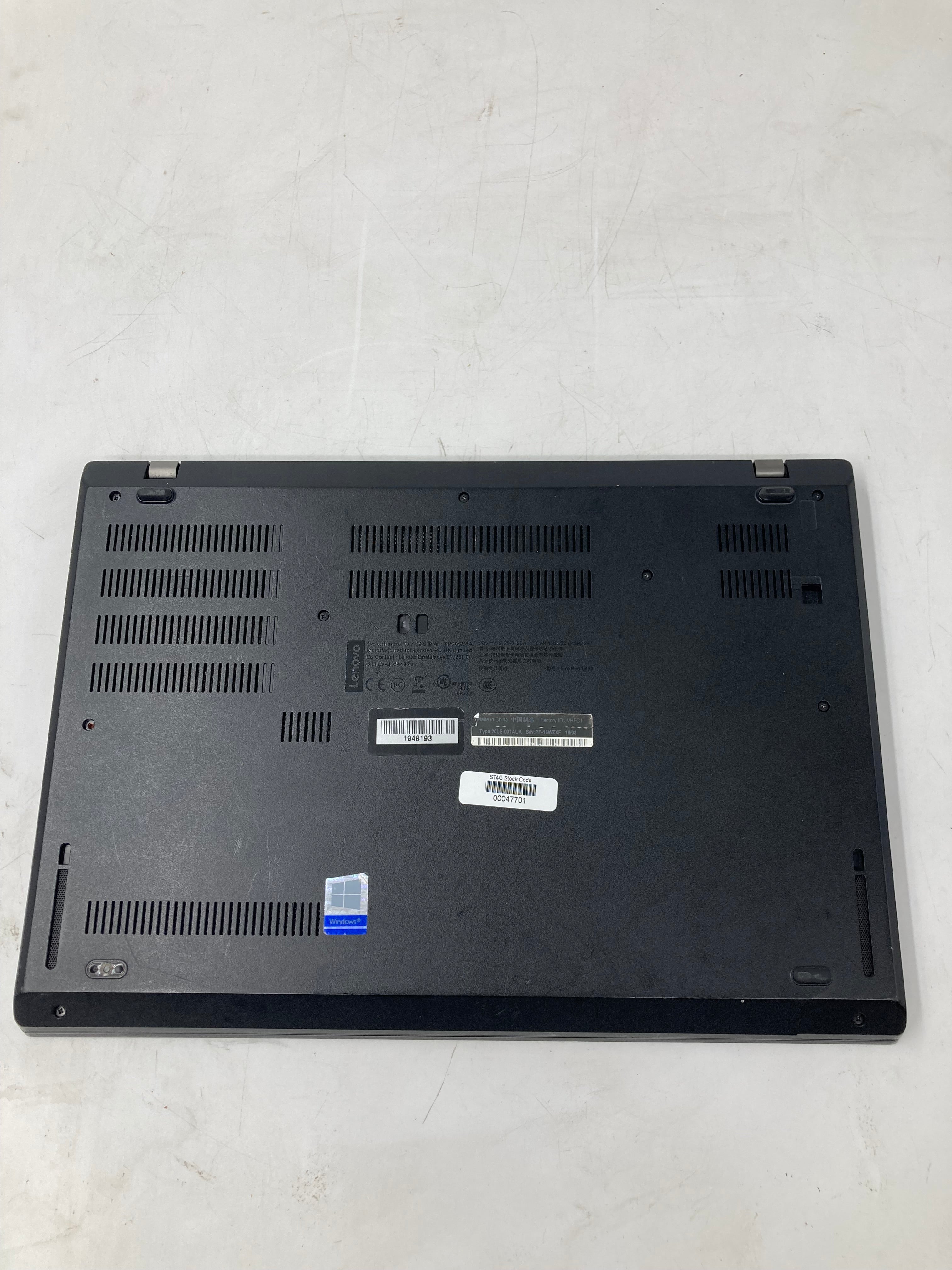 Lenovo Thinkpad L480 14" Screen i5 8th Gen 16GB RAM No SSD No OS *Spares*