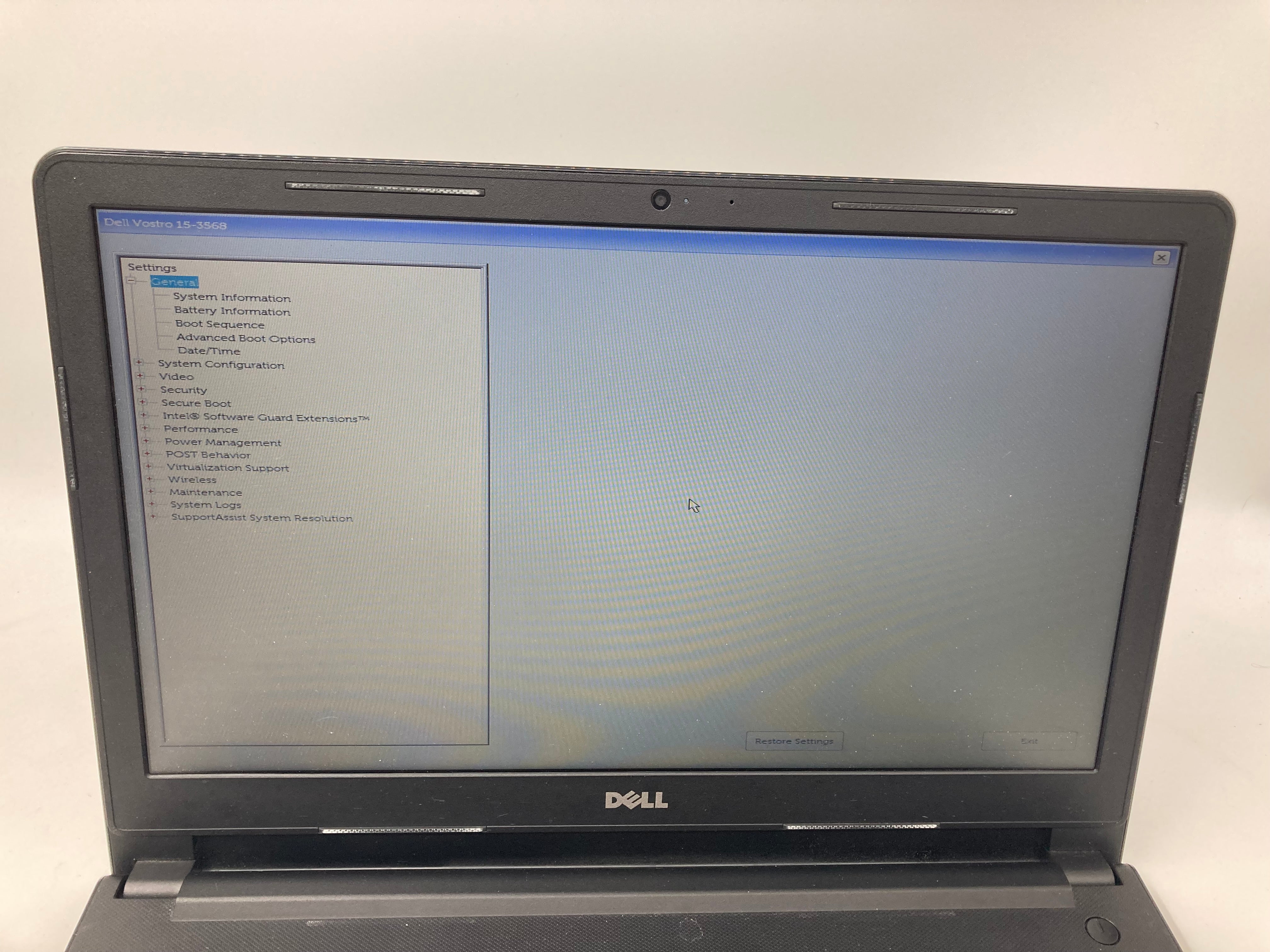 Dell Laptop Vostro 15 3568 15" Screen i3 7TH Gen 4GB Ram 128GB SSD NO OS