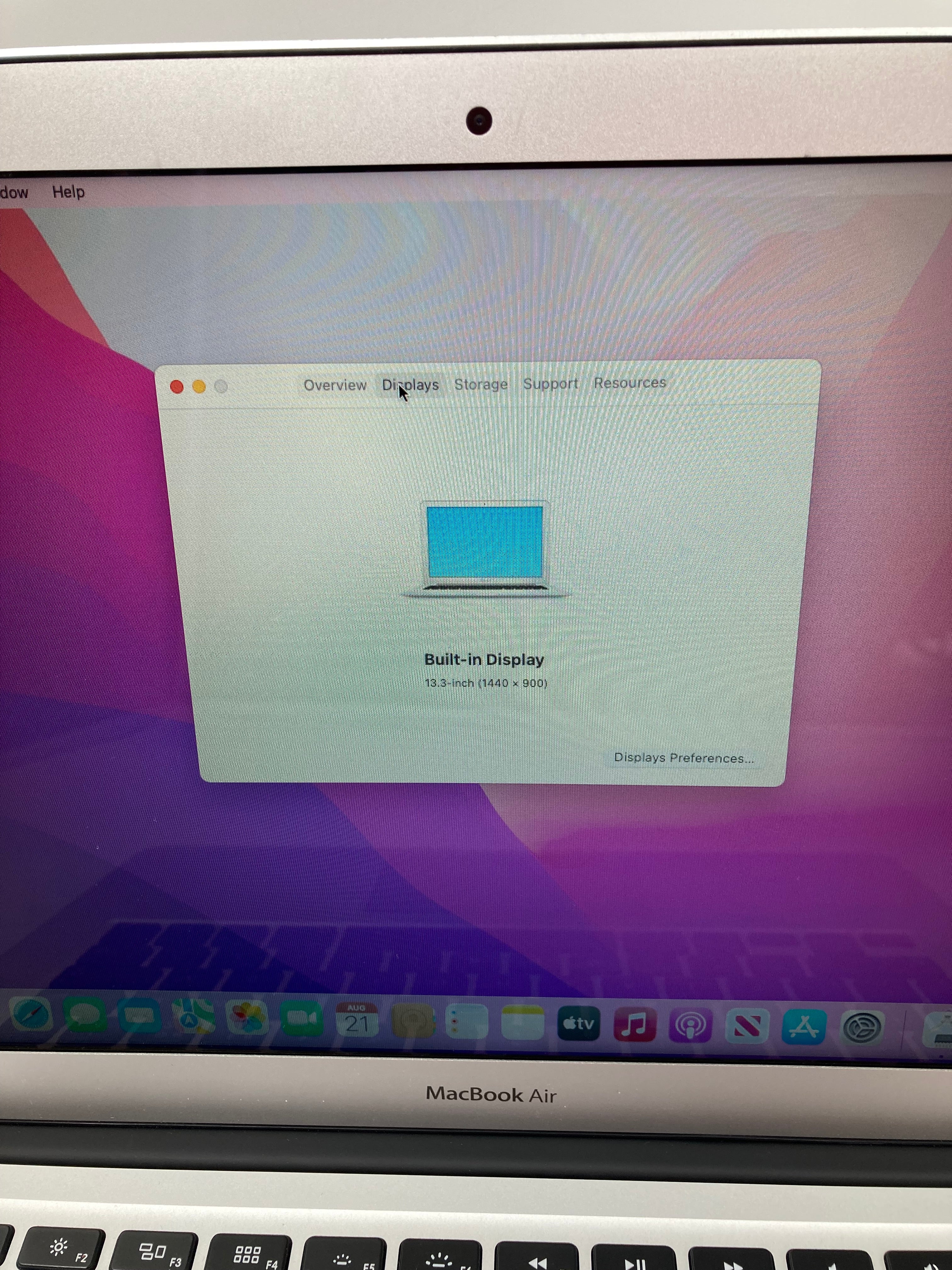 MacBook Air 13" 2015 A1466 EMC 2925 Intel Core i7 8GB RAM 500GB SSD Monterey OS