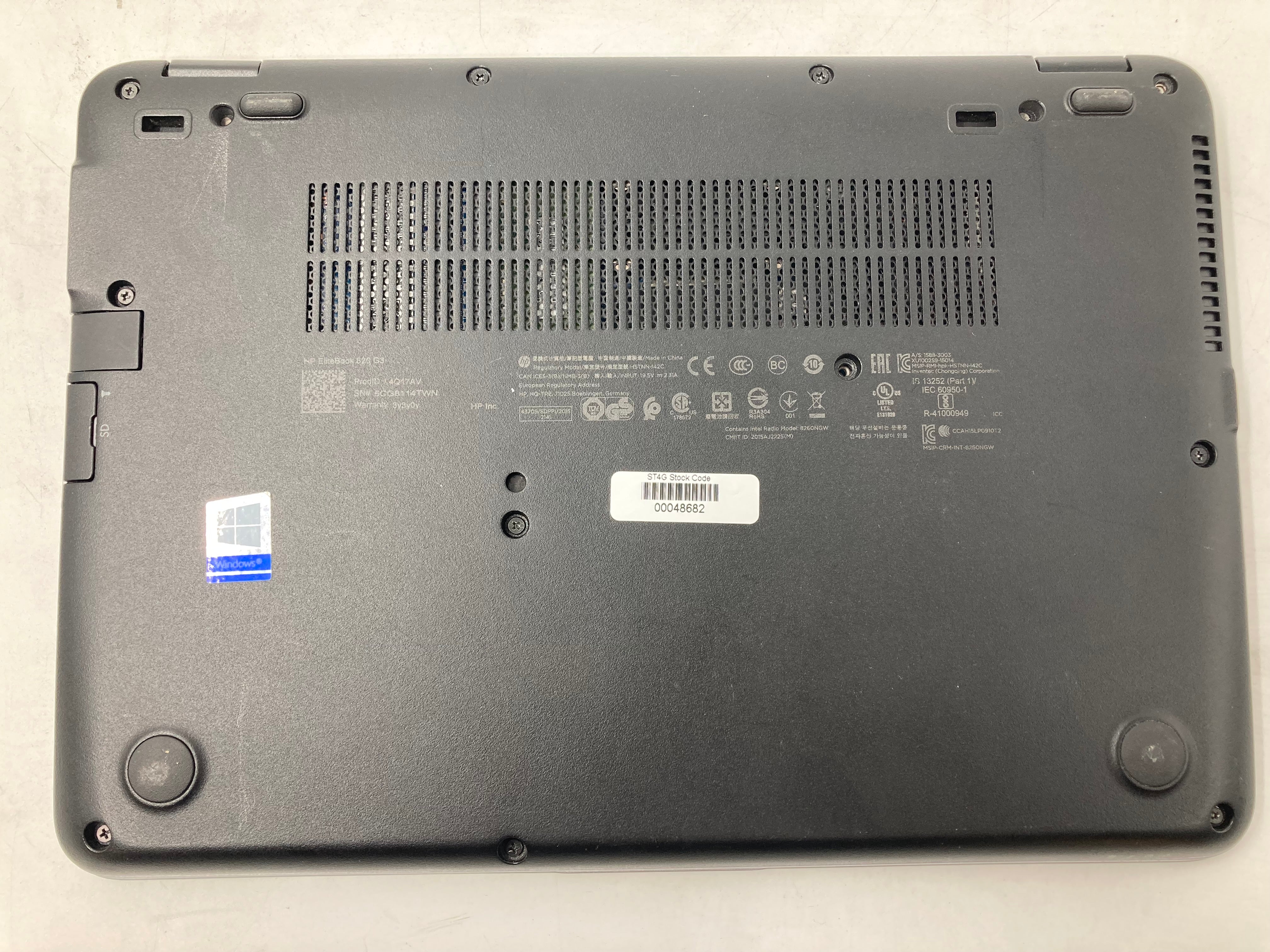 HP EliteBook 820 G3 12" Screen i5 6th Gen No RAM No SSD No OS *Spares*