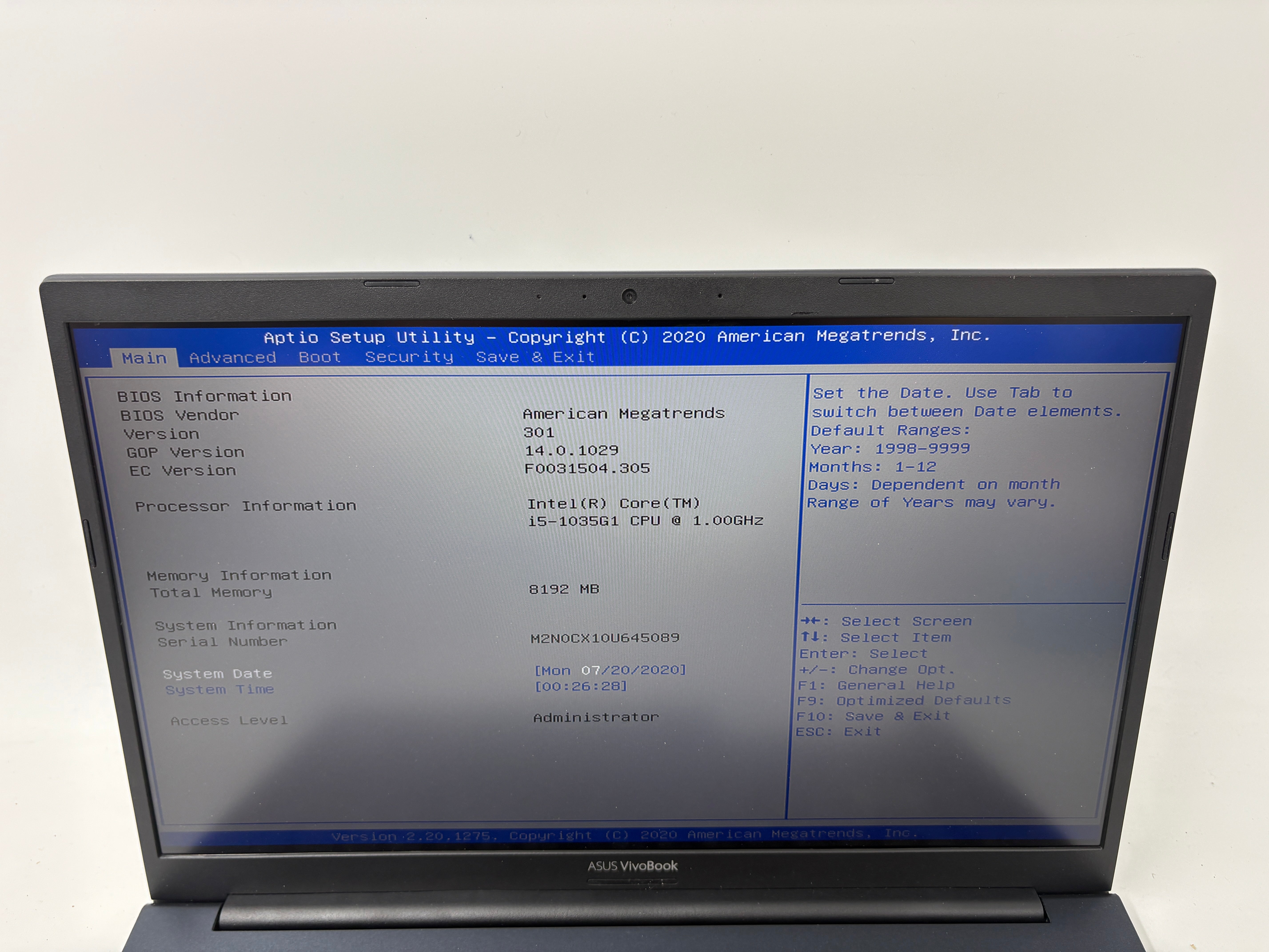 ASUS Laptop VivoBook X413J i5 10th Gen 8GB RAM NO SSD NO OS