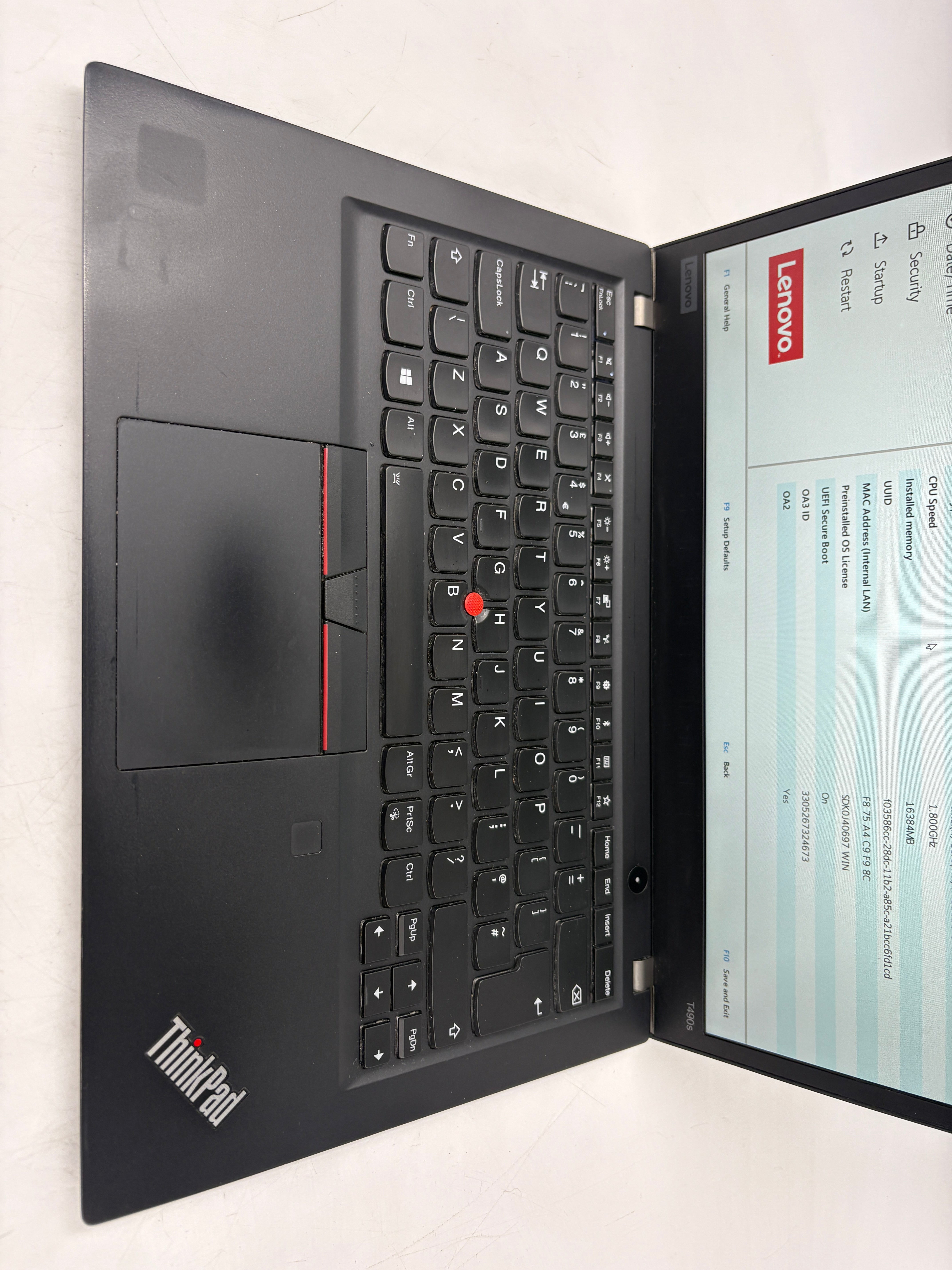 Lenovo Laptop ThinkPad T490S 14" Screen i7 8th Gen 16GB RAM 512GB SSD W11