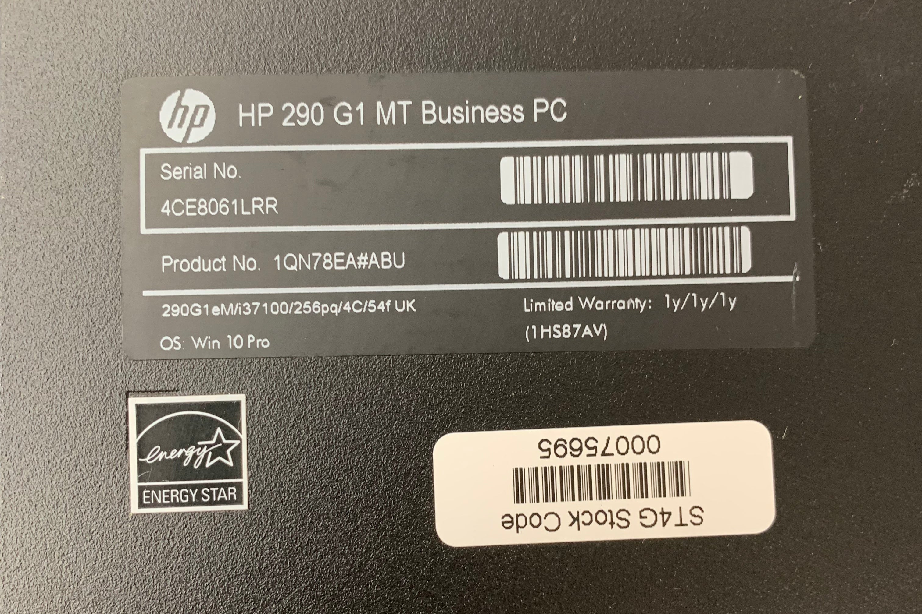 HP 290 G1 MT Desktop PC | i3 7th Gen | 8GB RAM | 500GB SSD | W11 Pro