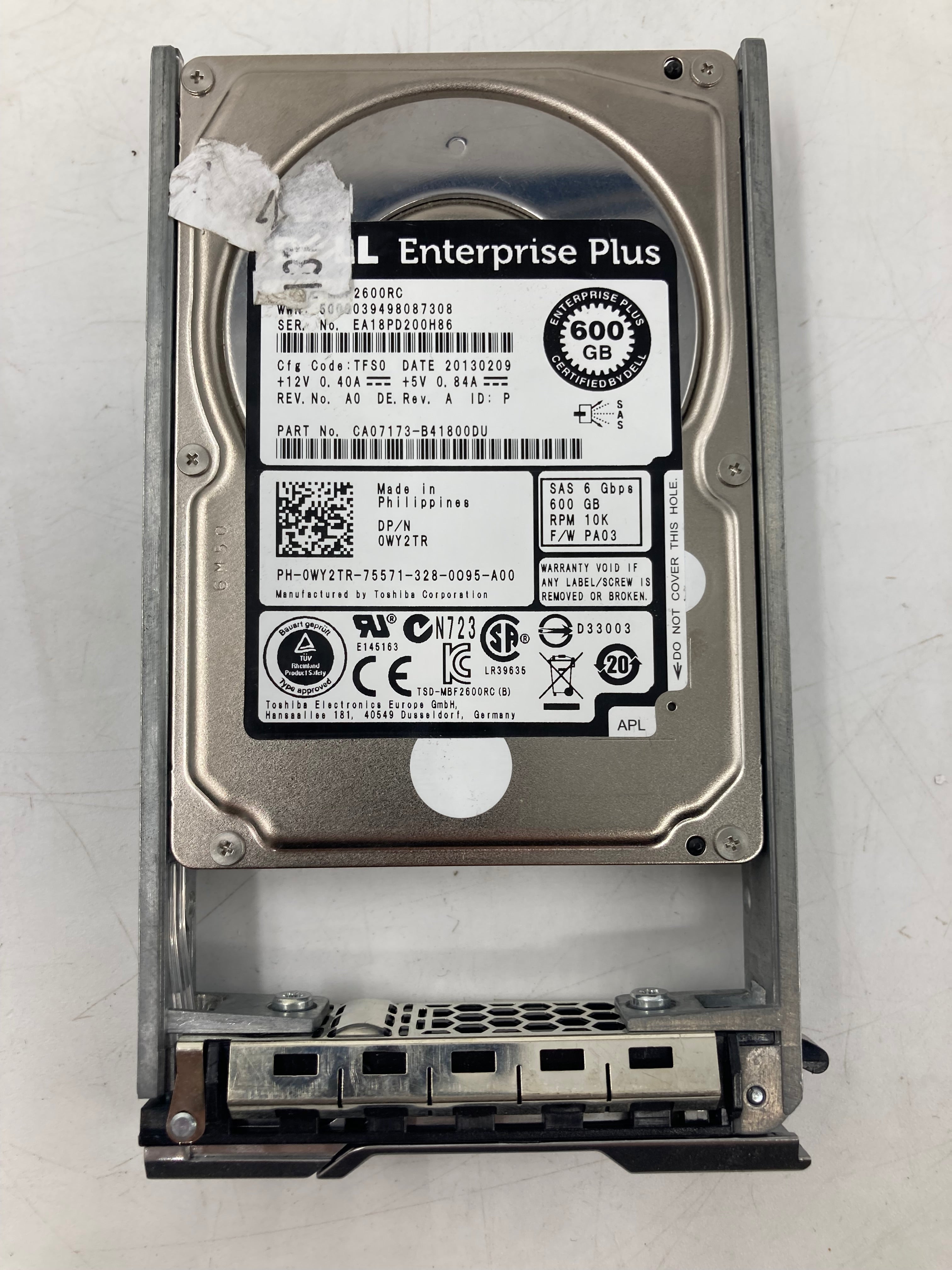 Dell Hard Disk Drive 2.5" SAS 600GB 10K RPM 6Gbps Lot of 20