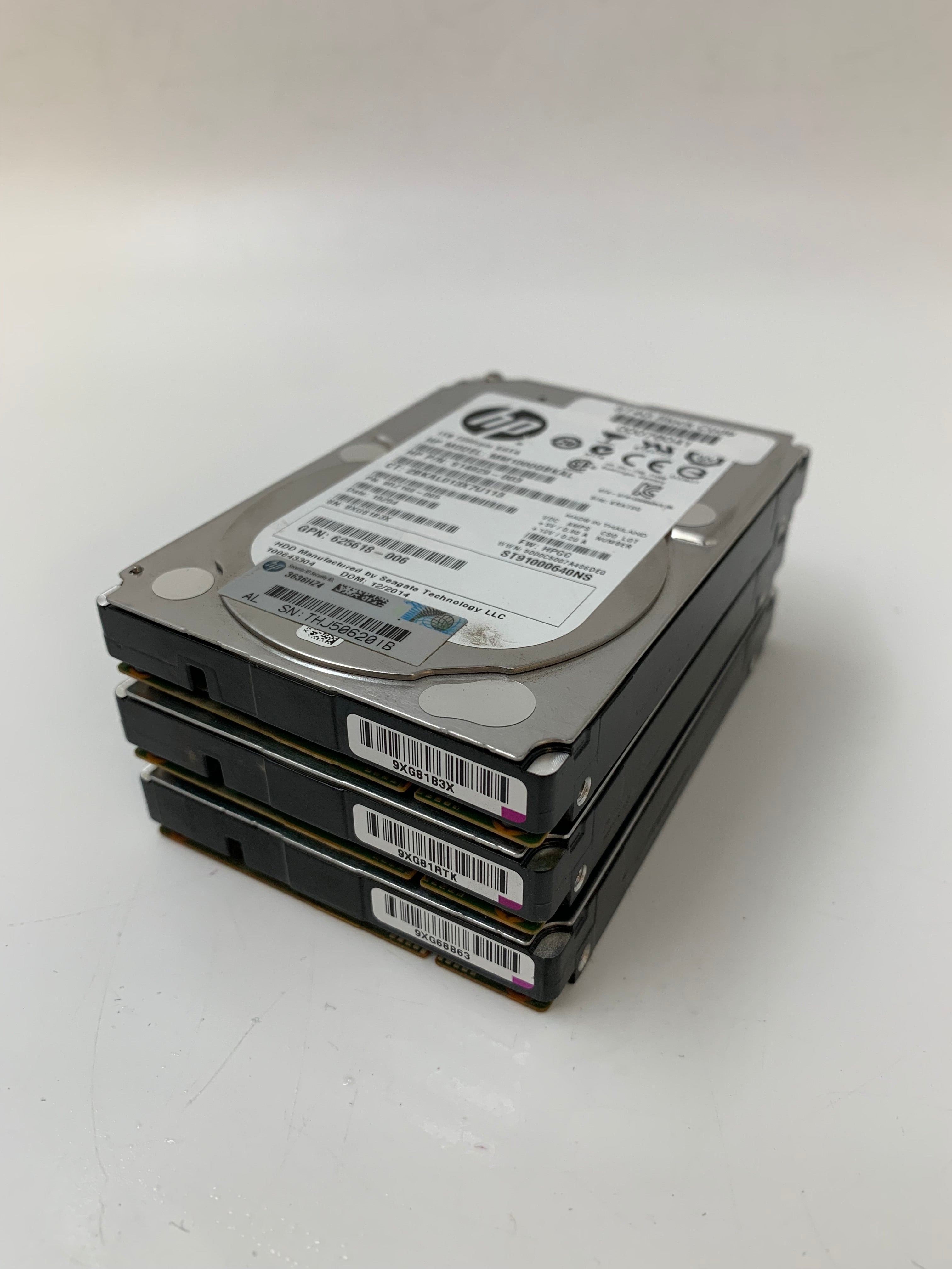HP Hard Disk Drives | 1TB | SATA | 2.5 inch | 3/6Gbps | 7200 RPM | Lot of 3