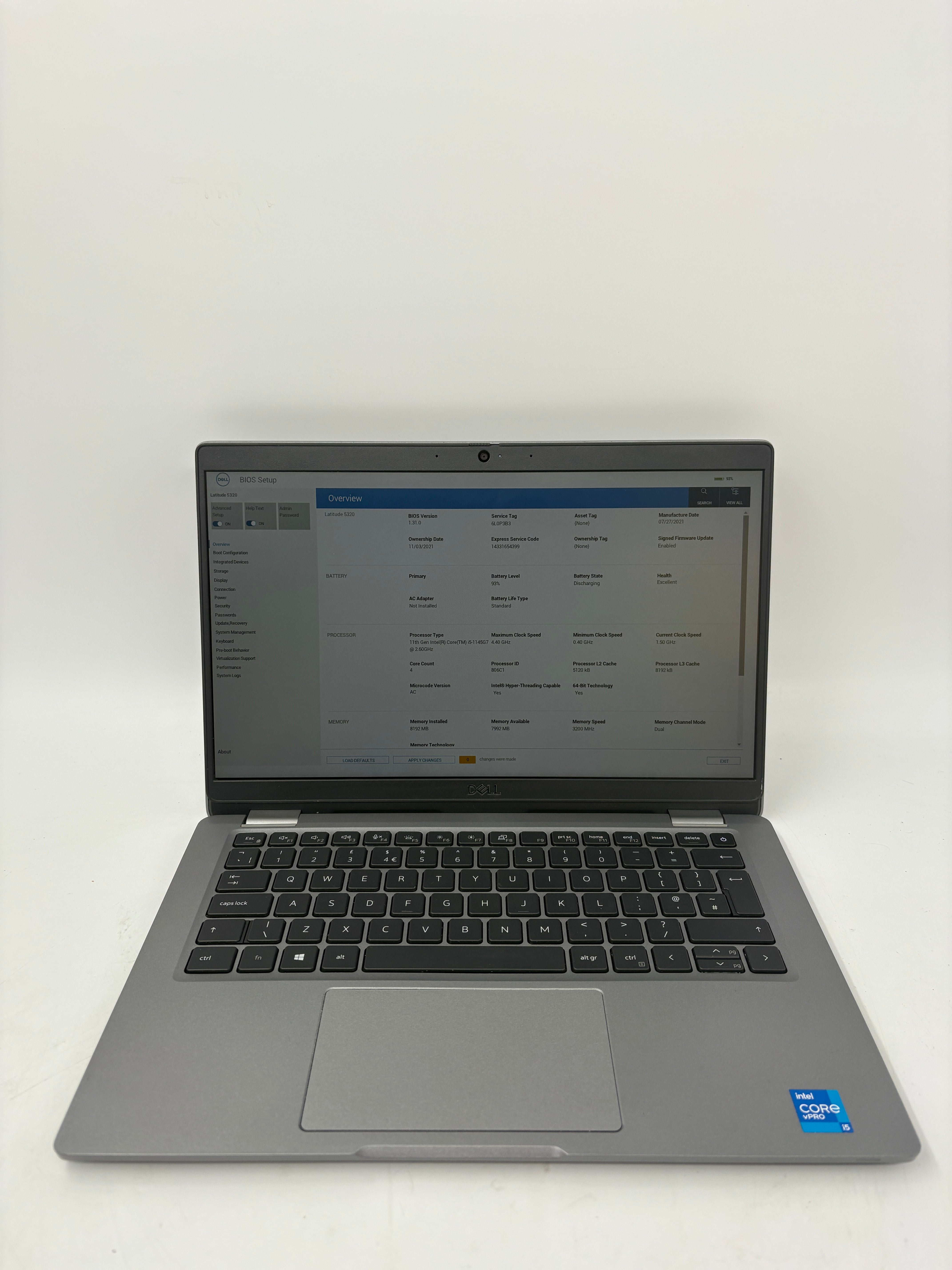 Dell Laptop Latitude 5320 13.3" Screen i5 11th Gen 8GB RAM 256GB SSD W11