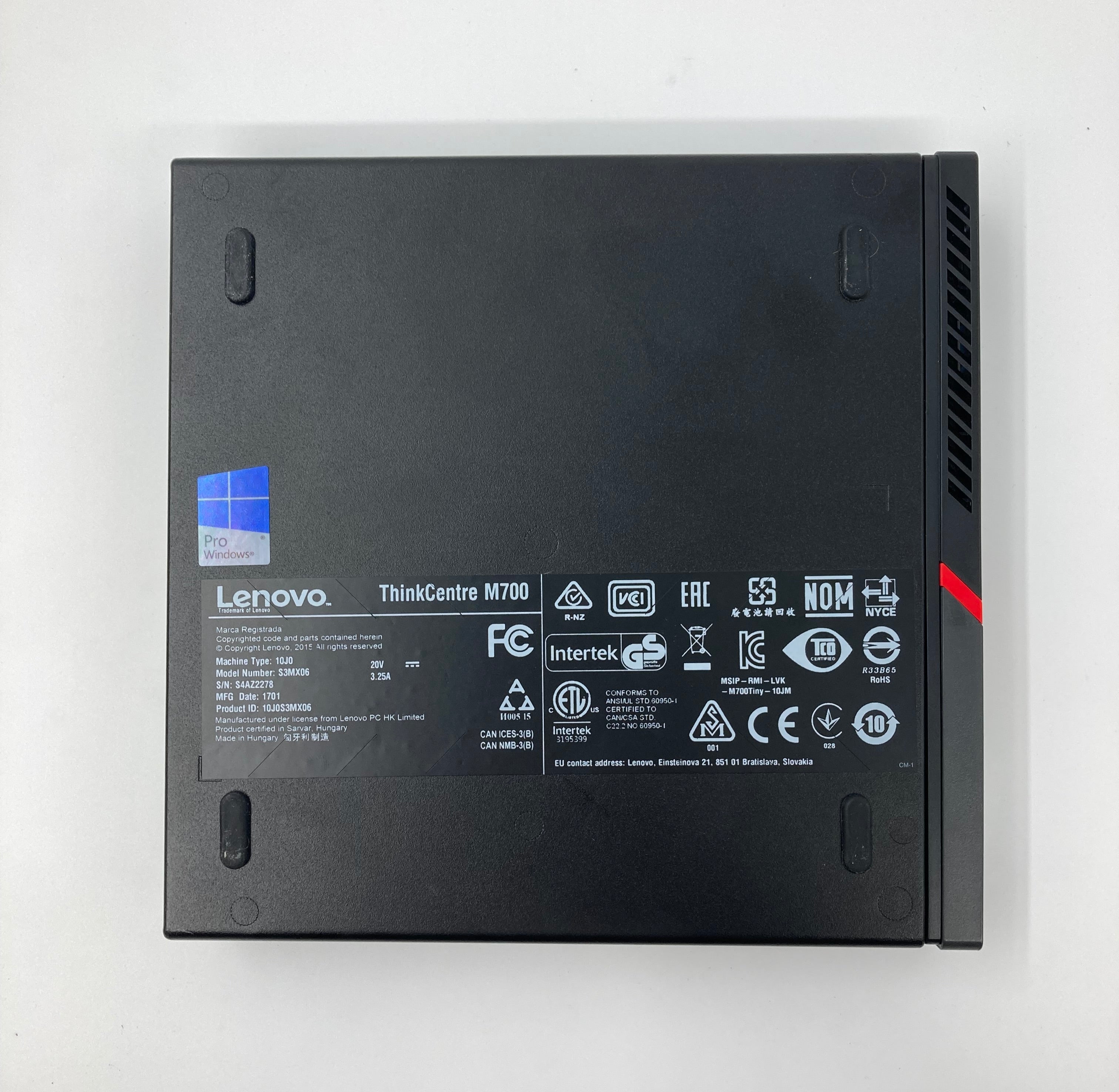 Lenovo Mini PC ThinkCentre M700 i5 6th Gen 4GB RAM No HDD No OS #1