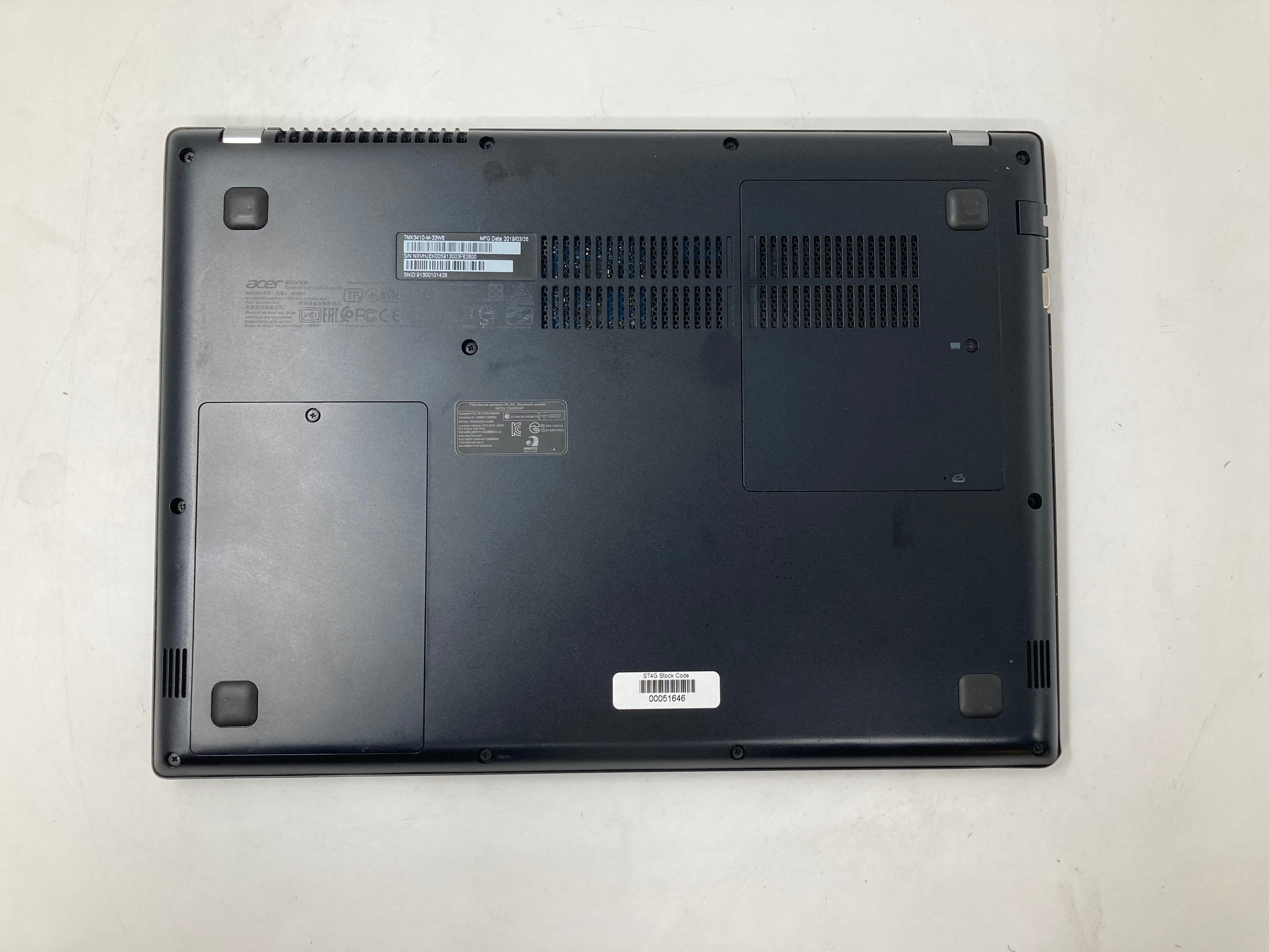 Acer Laptop TravelMate X3410-M 14" i3 8th Gen 8GB No HDD No OS