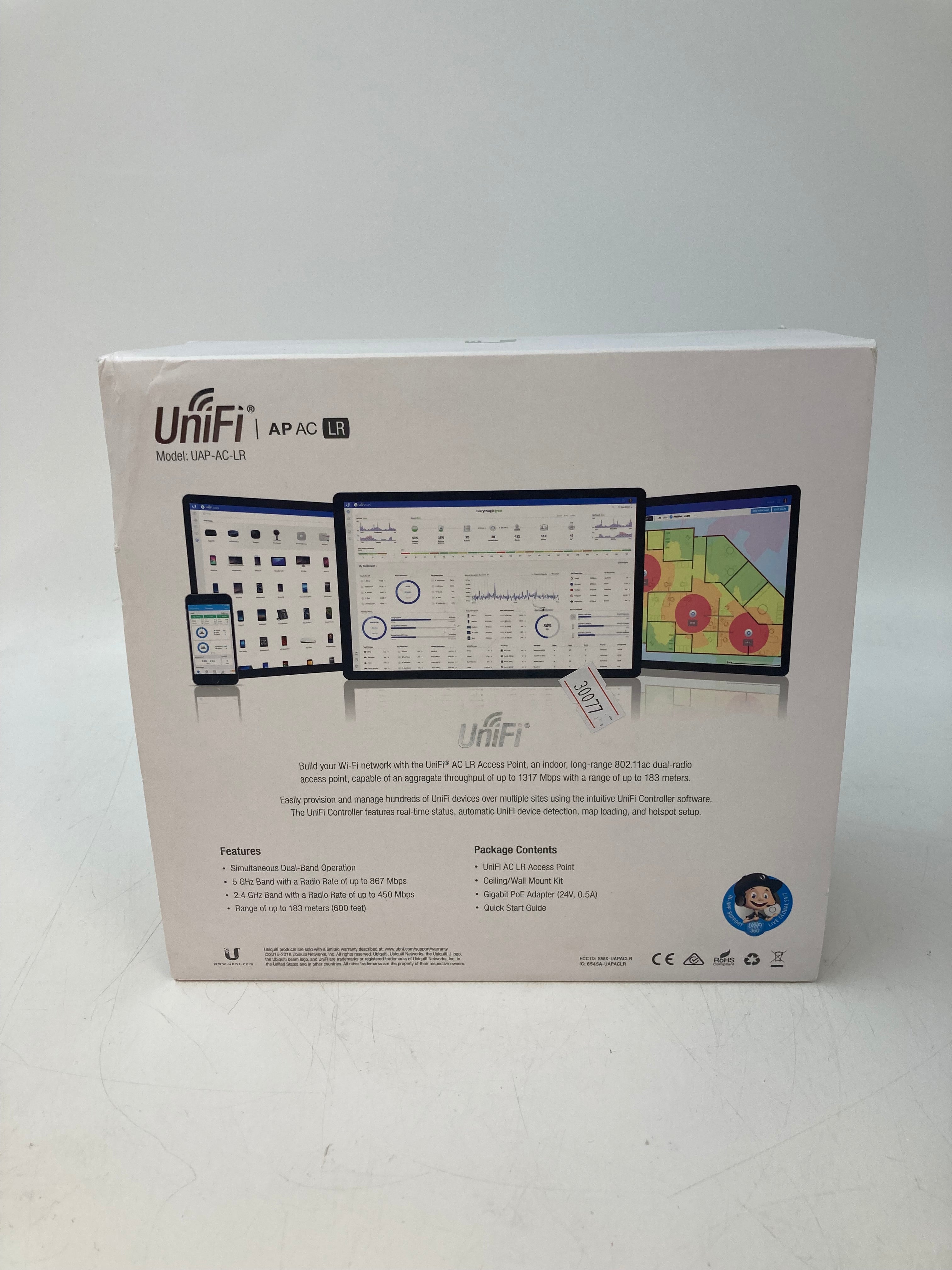 Ubiquiti UniFi AP AC LR Genuine New In Box Ceiling Mountable WiFi Access Point
