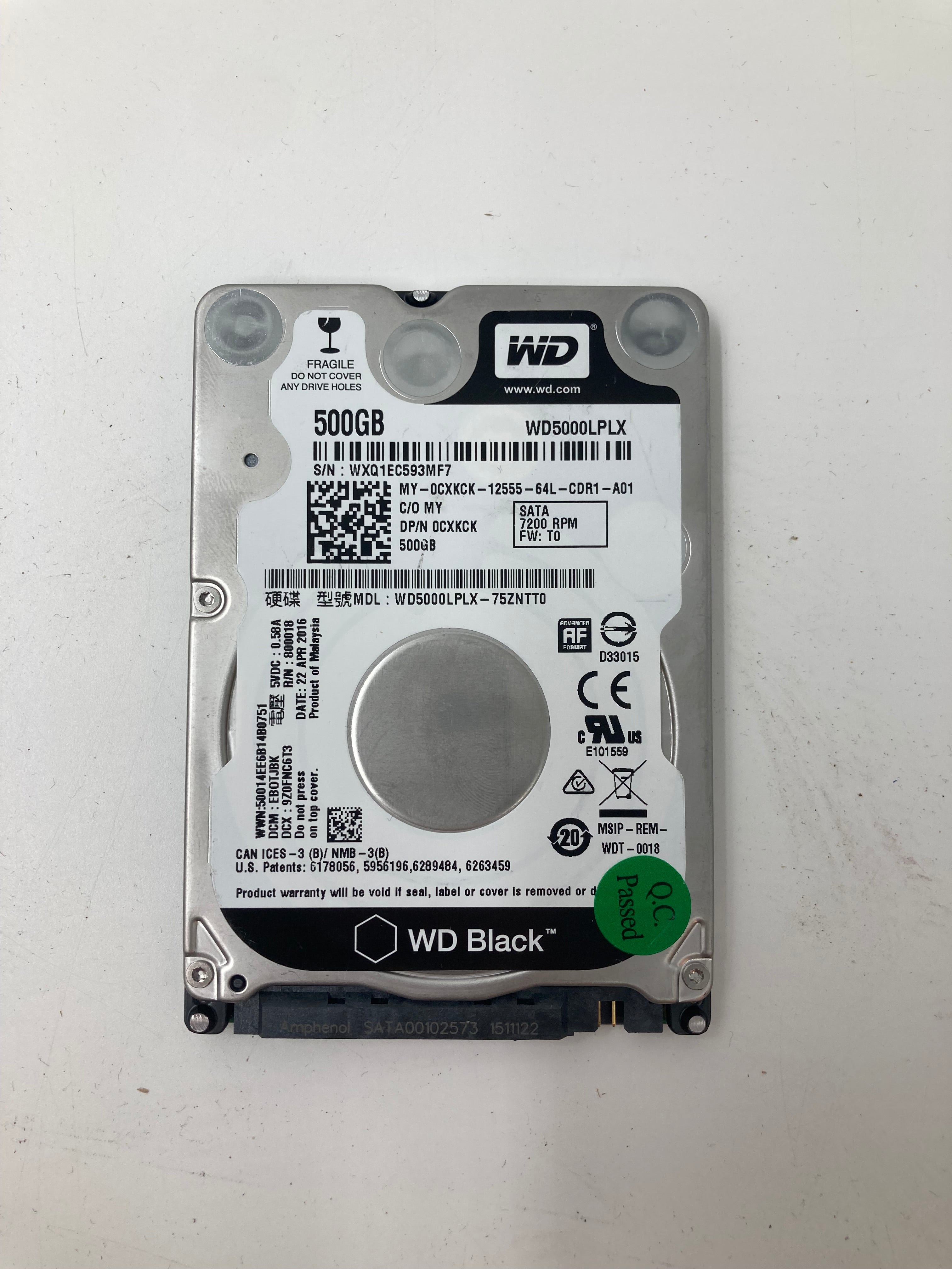 Hard Disk Drive | 500GB HDD | 2.5 Inch | SATA | Lots of Ten