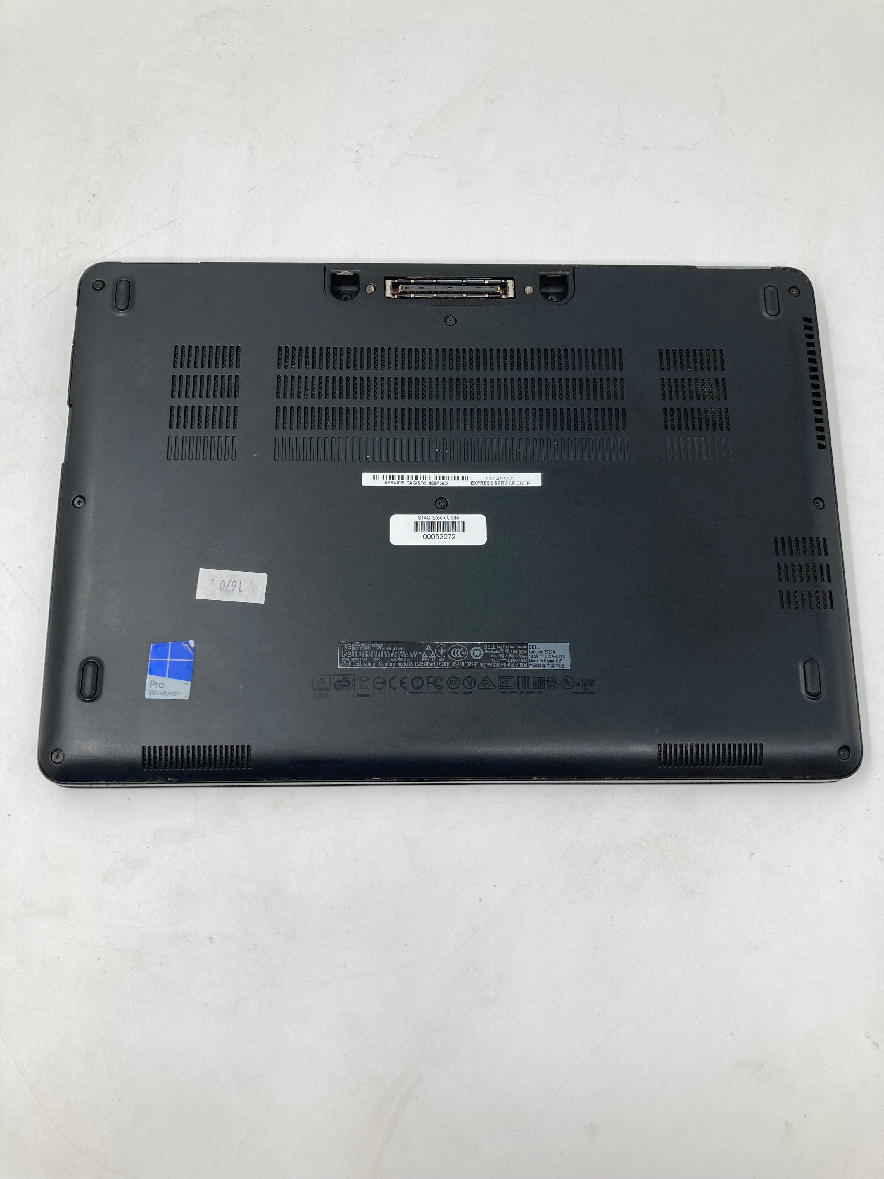 Dell Latitude E7270 12" Screen i7 6th Gen 8GB RAM No SSD Spares