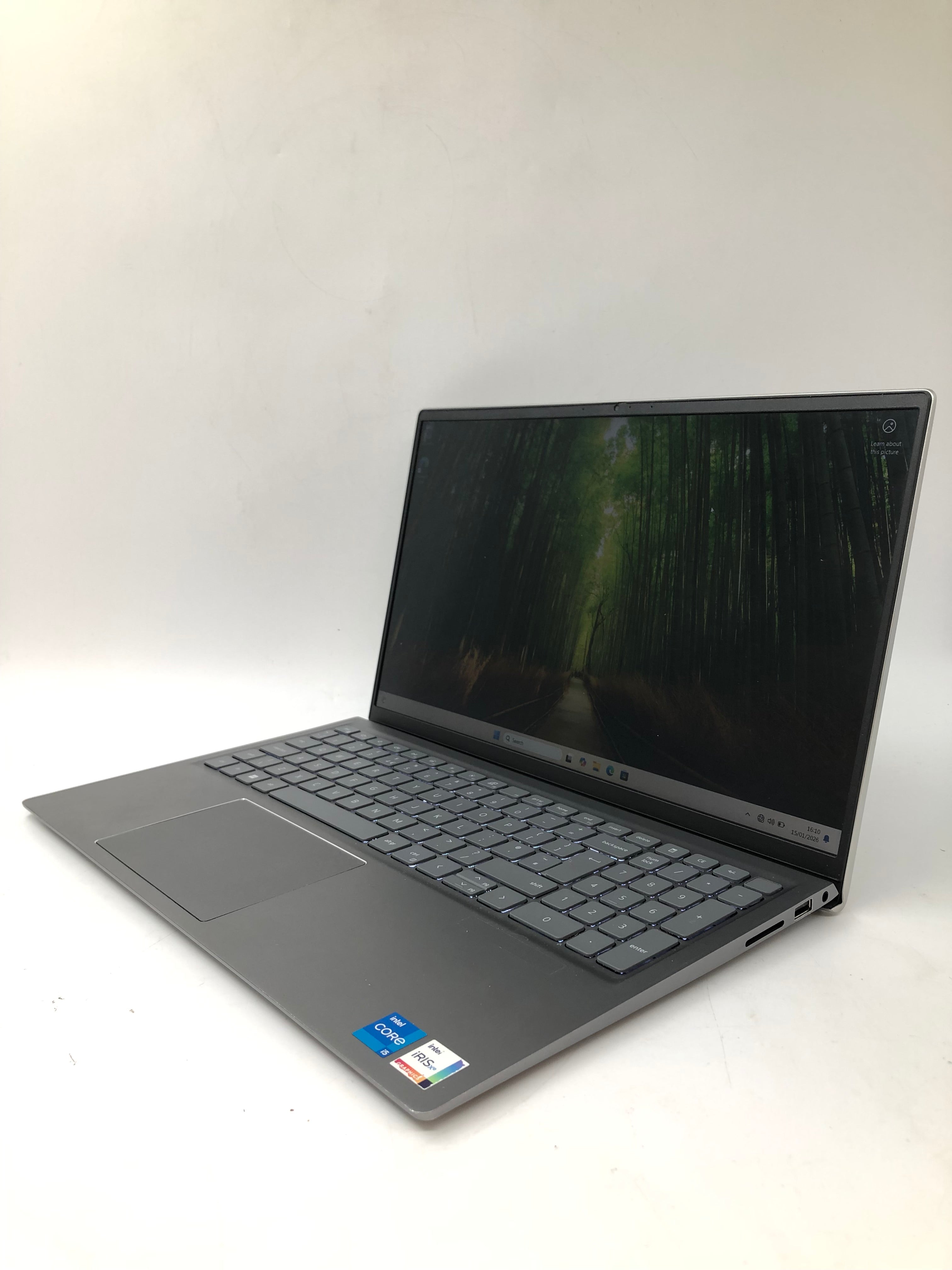 Dell Inspiron 15 5510 front angled view showing keyboard and 15.6" screen