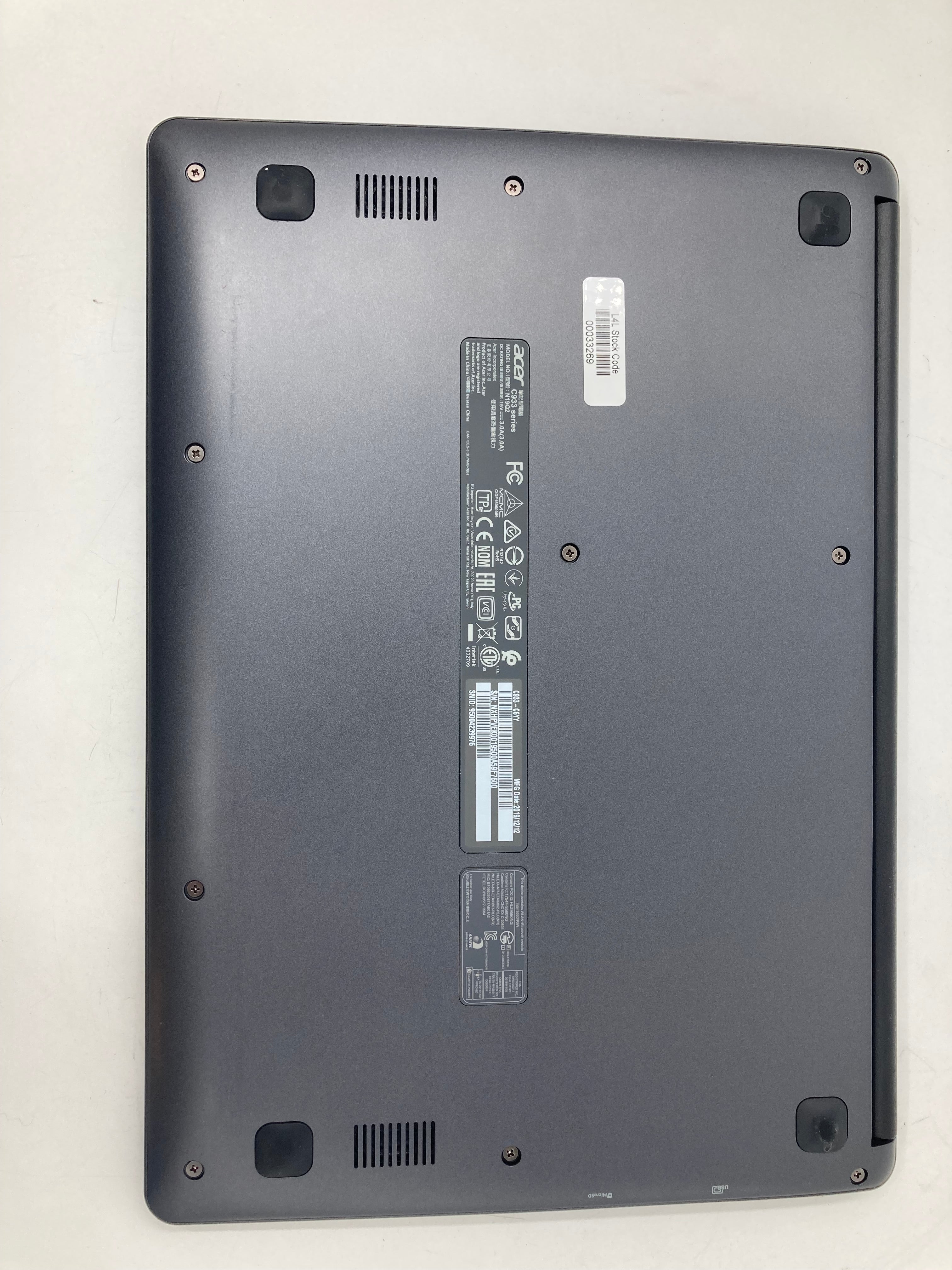 Acer ChromeBook N19Q2 14" Intel Celeron N4000 4GB RAM 32GB SSD