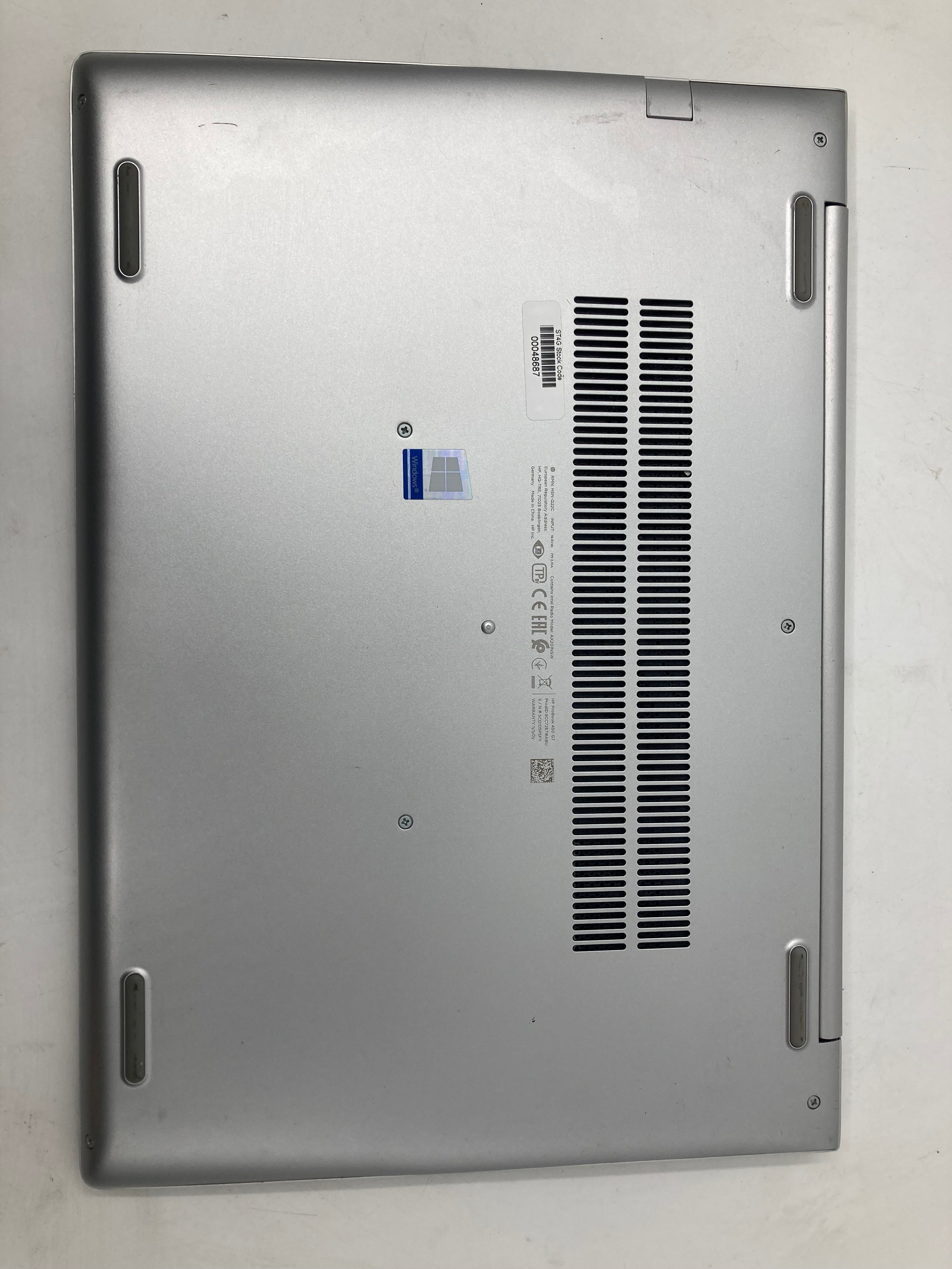 HP ProBook 450 G7 15" Screen i5 10th Gen No RAM No SSD No OS *Spares*