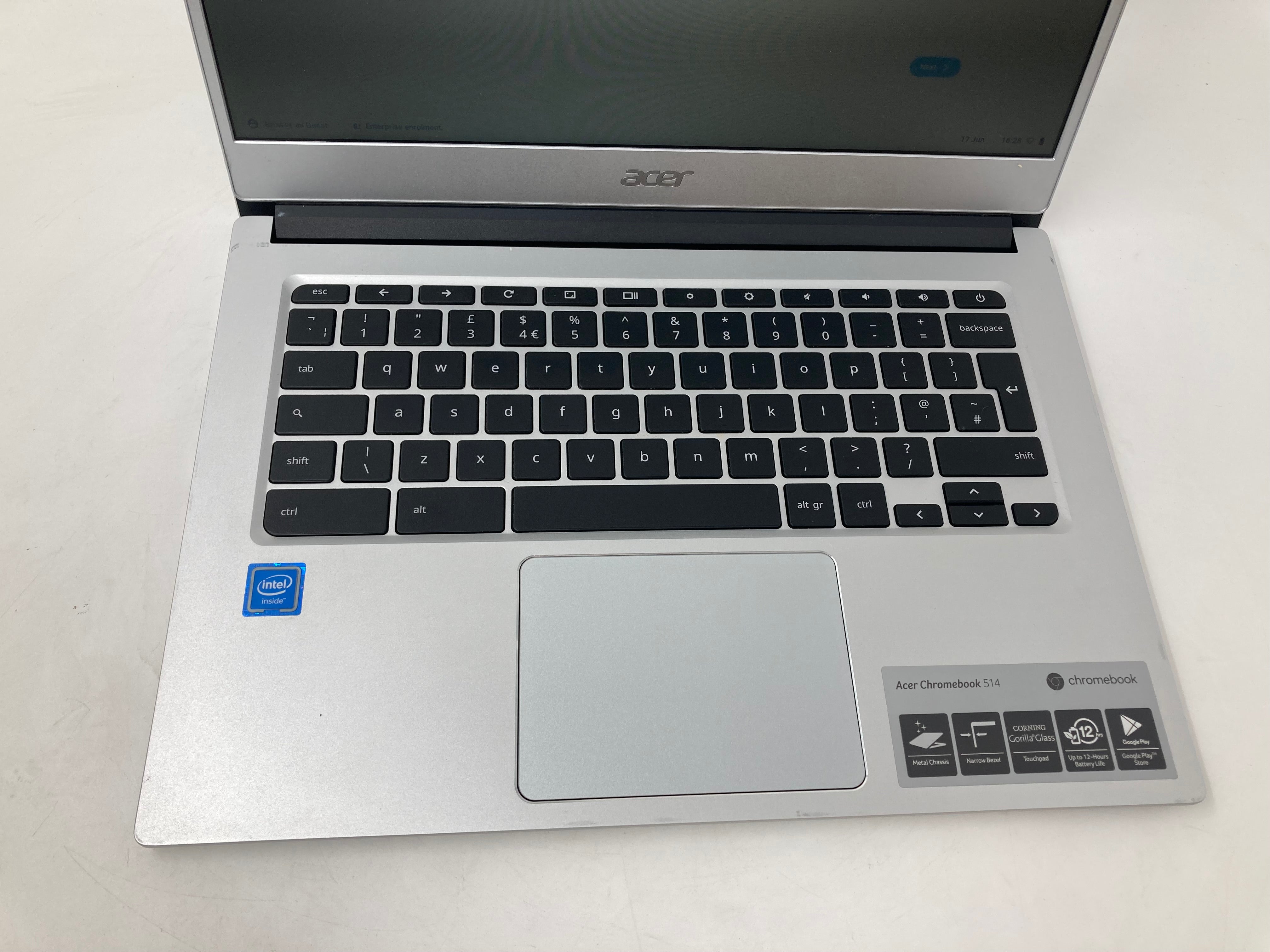 Acer ChromeBook N18Q3 14" Screen Intel Celeron N3350 4GB RAM 16GB SSD No OS