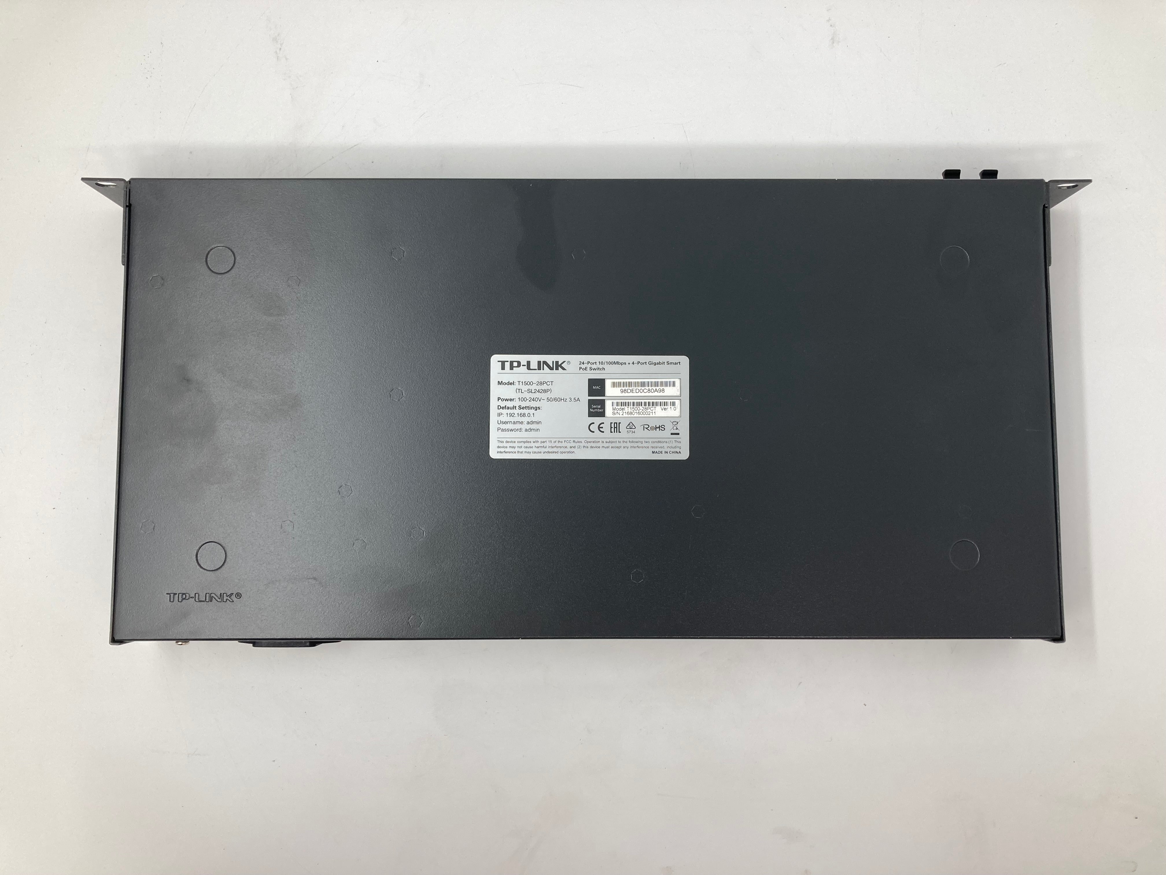 TP-Link T1500-28PCT 24-Port 10/100Mbps + 4-Port Smart PoE Switch