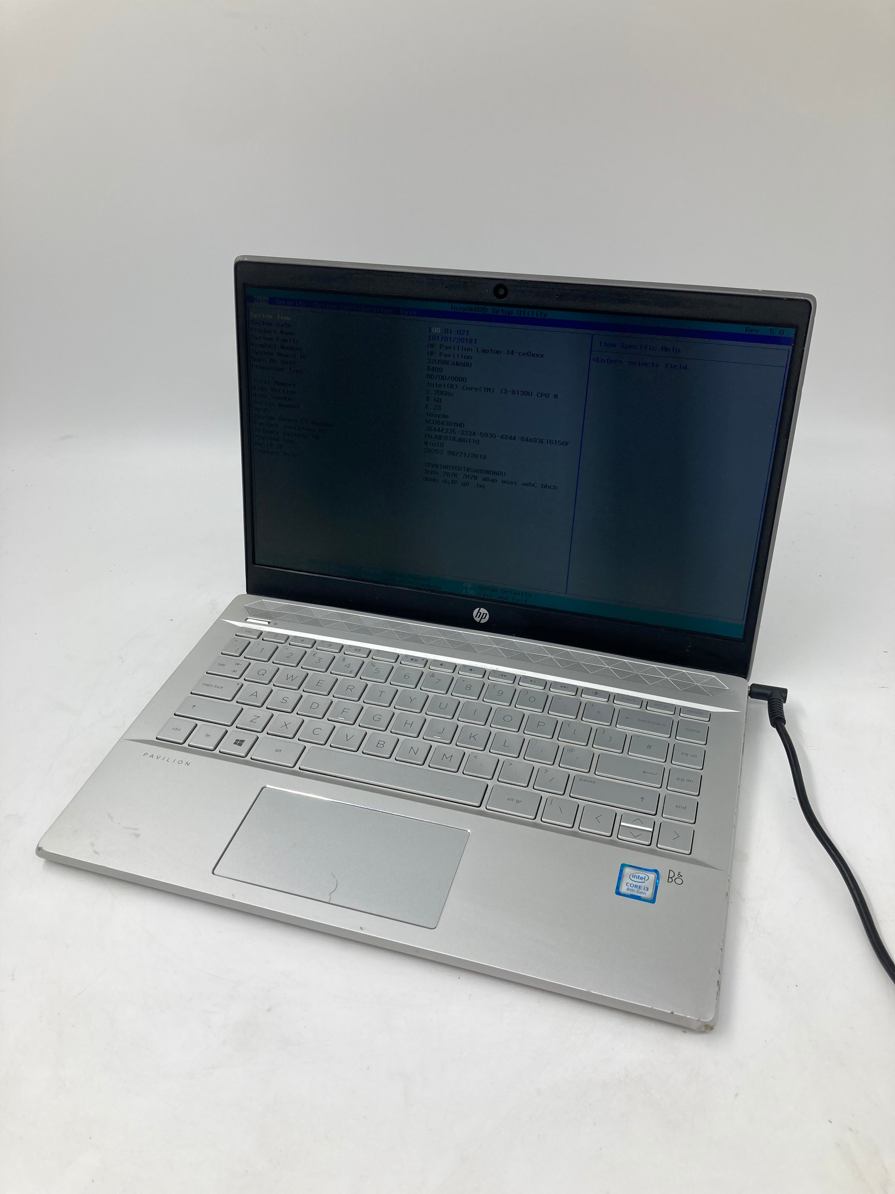 HP Laptop Pavilion 14-ce0504sa 14" i3 8th Gen 8GB RAM No HDD No OS